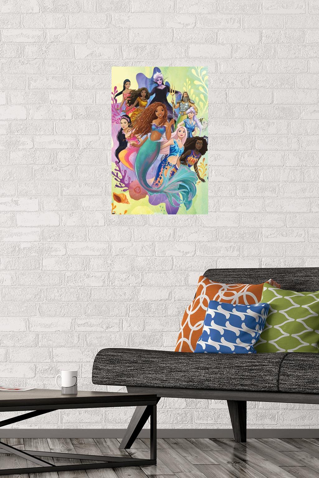 Trends International Disney Little Mermaid - Group Wall Poster, 14.72'' X 22.37'', Premium Poster & Mount Bundle