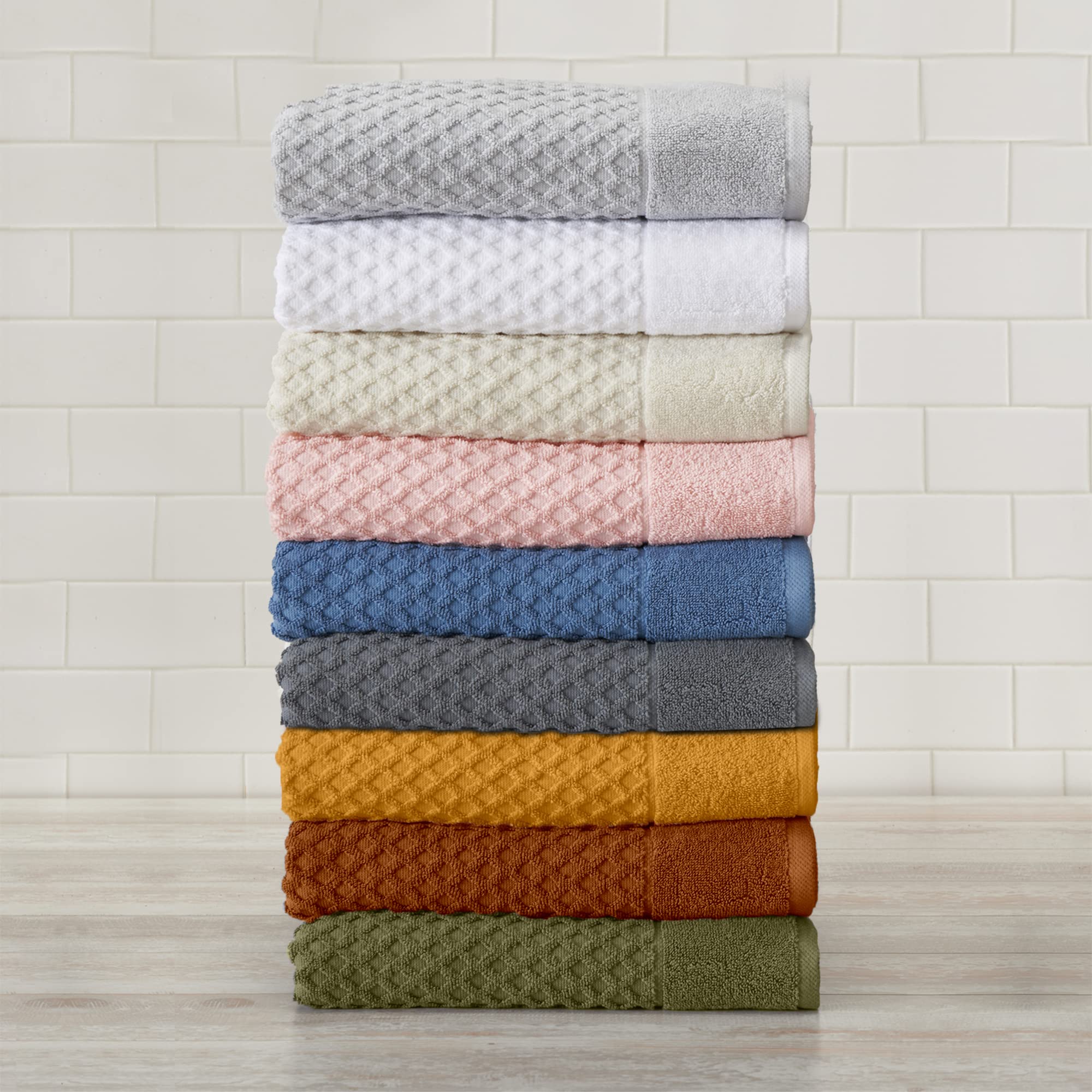 Great Bay Home 100% Cotton Grey Bath Towel Set  4 Soft Bath Towels (30 X 52 Inches)  Highly Absorbent, Quick Dry Bath Towels  Gr