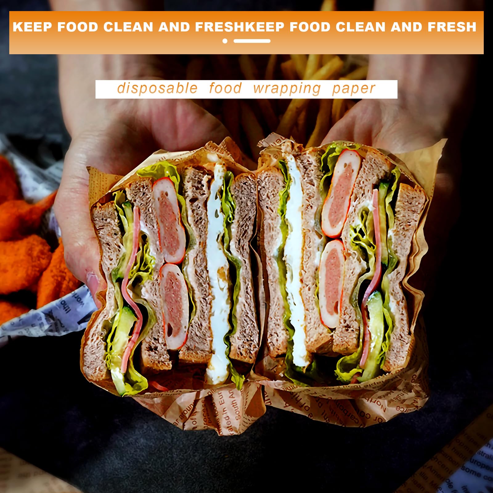 200 Pcs Deli Wax Paper Sheets For Food Basket & Plate Liners 12 X 12 Inch Old Newspaper Style Printed Greaseproof Deli Paper For