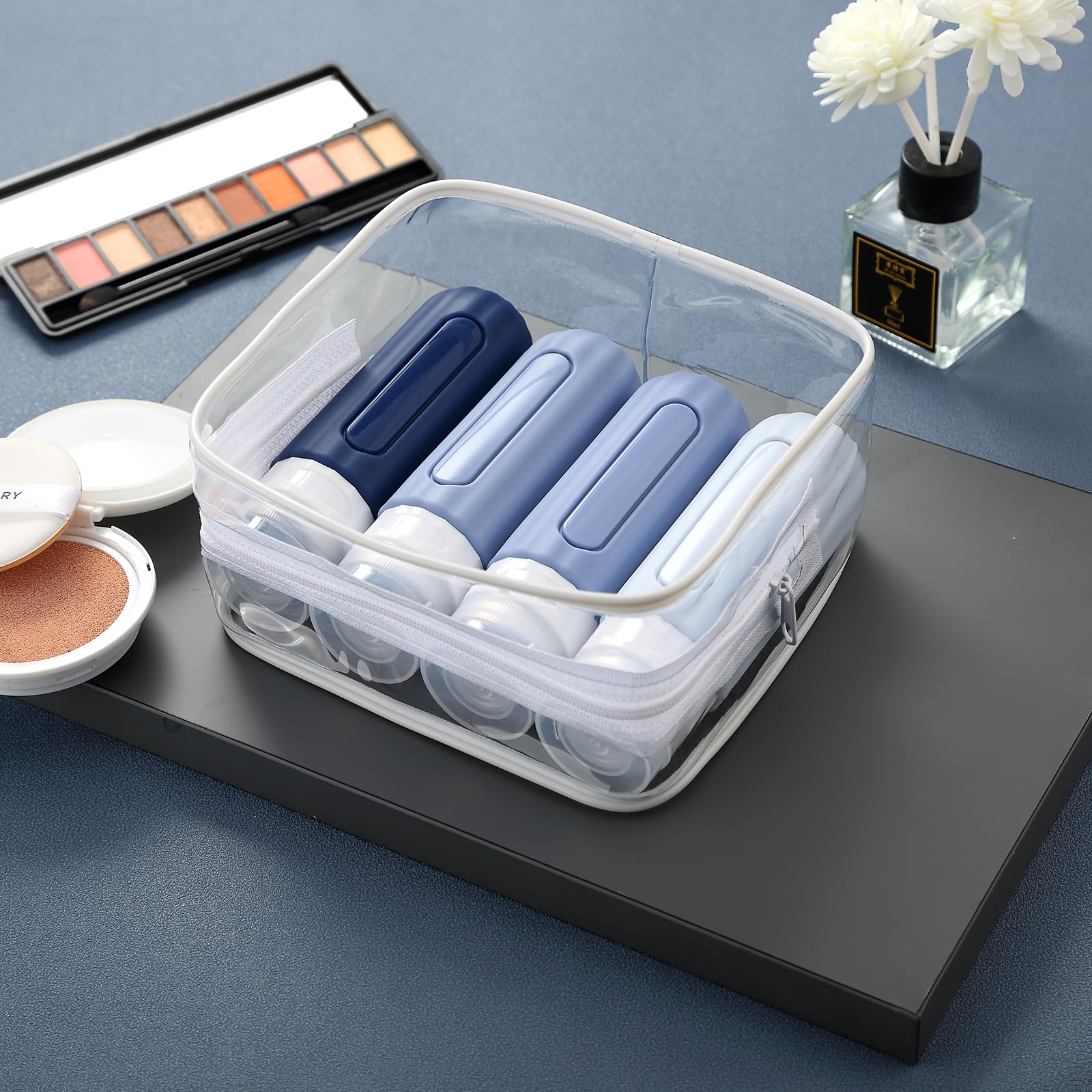 Mrsdry 16 Pack Travel Bottles Set For Toiletries, Leakproof Travel Containers For Toiletries Tsa Approved Silicone Travel Access