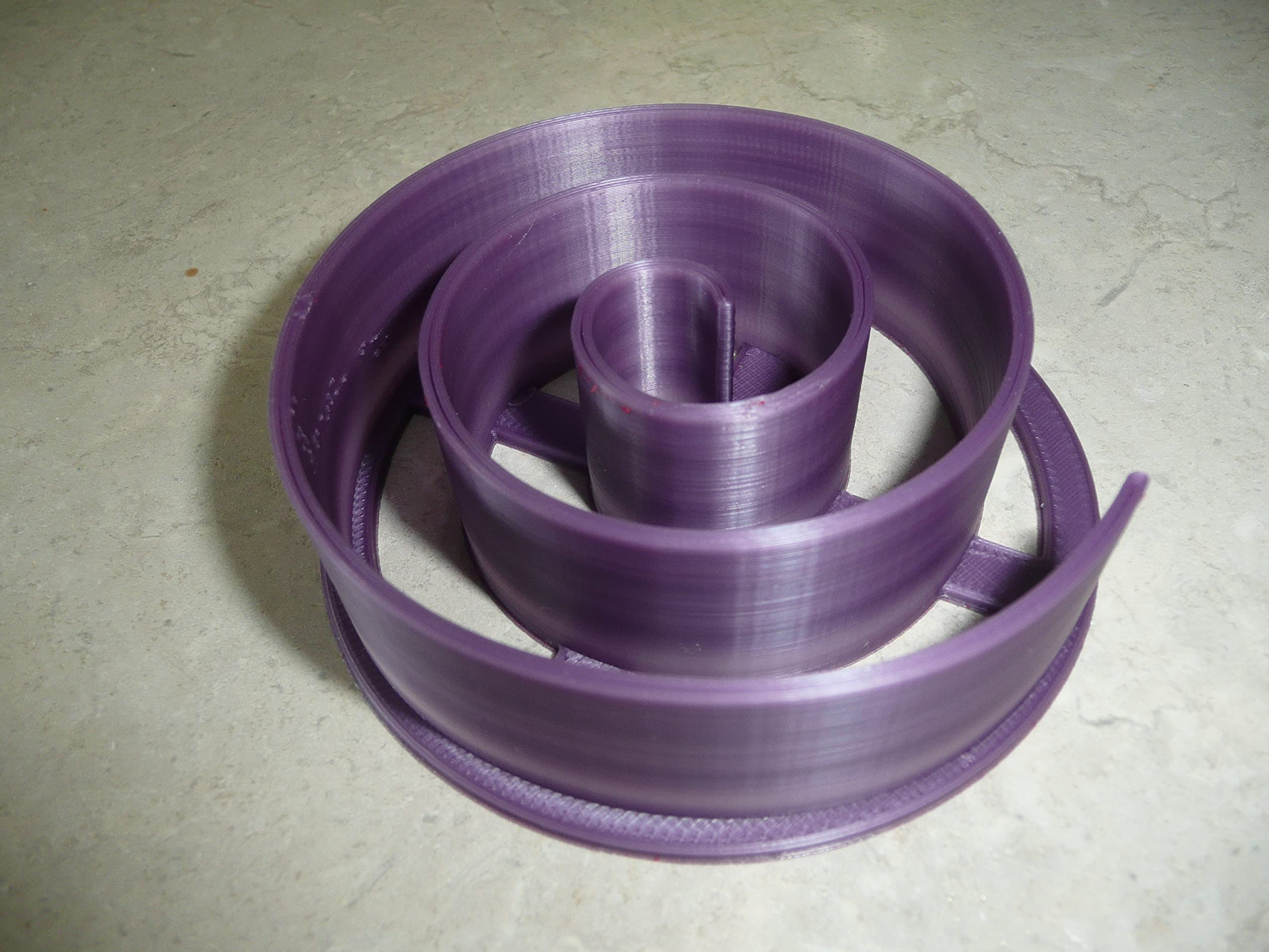 Yngllc Swirl Design Pattern Concha Cutter Mexican Sweet Bread Stamp Made In Usa Pr4393 Purple