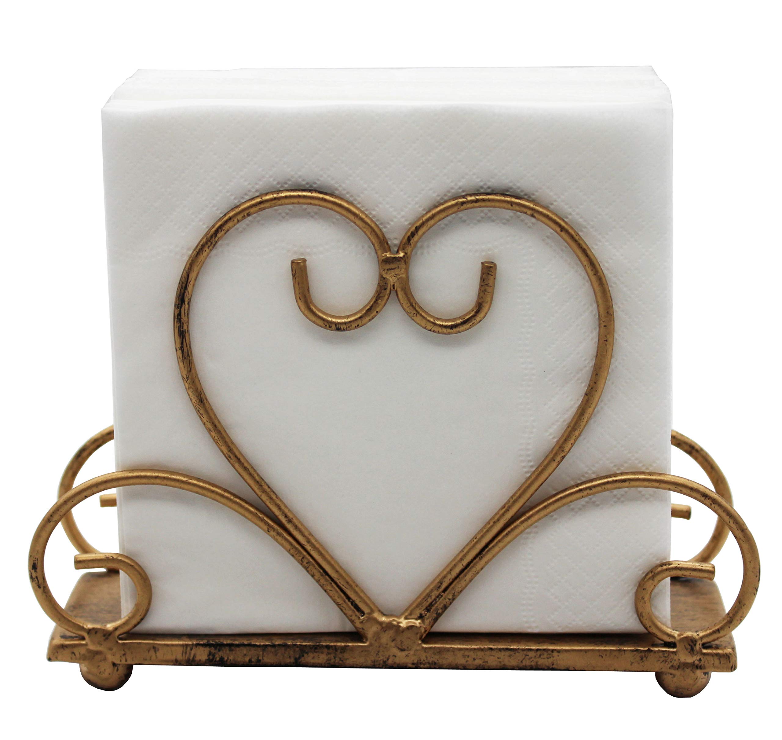 Metal Table Napkin Holder Freestanding Tissue Dispenser, Bronze