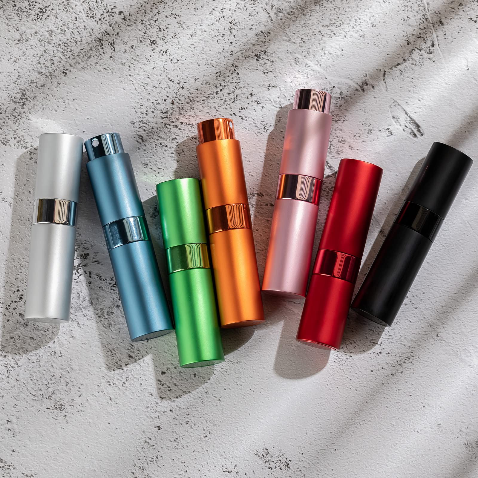 Lisapack Atomizer Perfume 8Ml Spray Bottle For Travel (7Pcs), Empty Refillable Cologne Dispenser, Portable Sprayer For Men And W