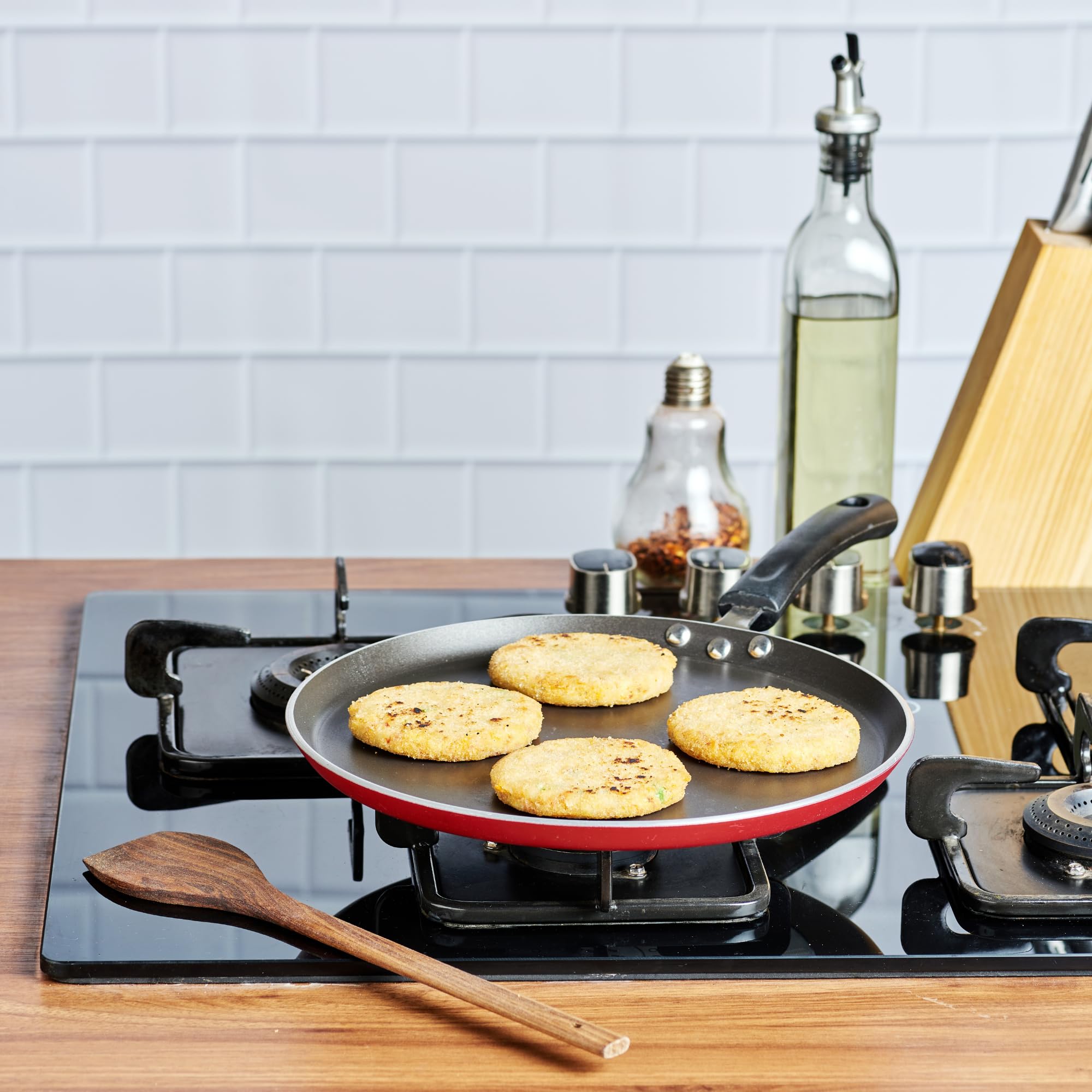 Vinod Zest Non-Stick Induction Compatible Flat Omni Dosa Tawa/Griddle, 11''