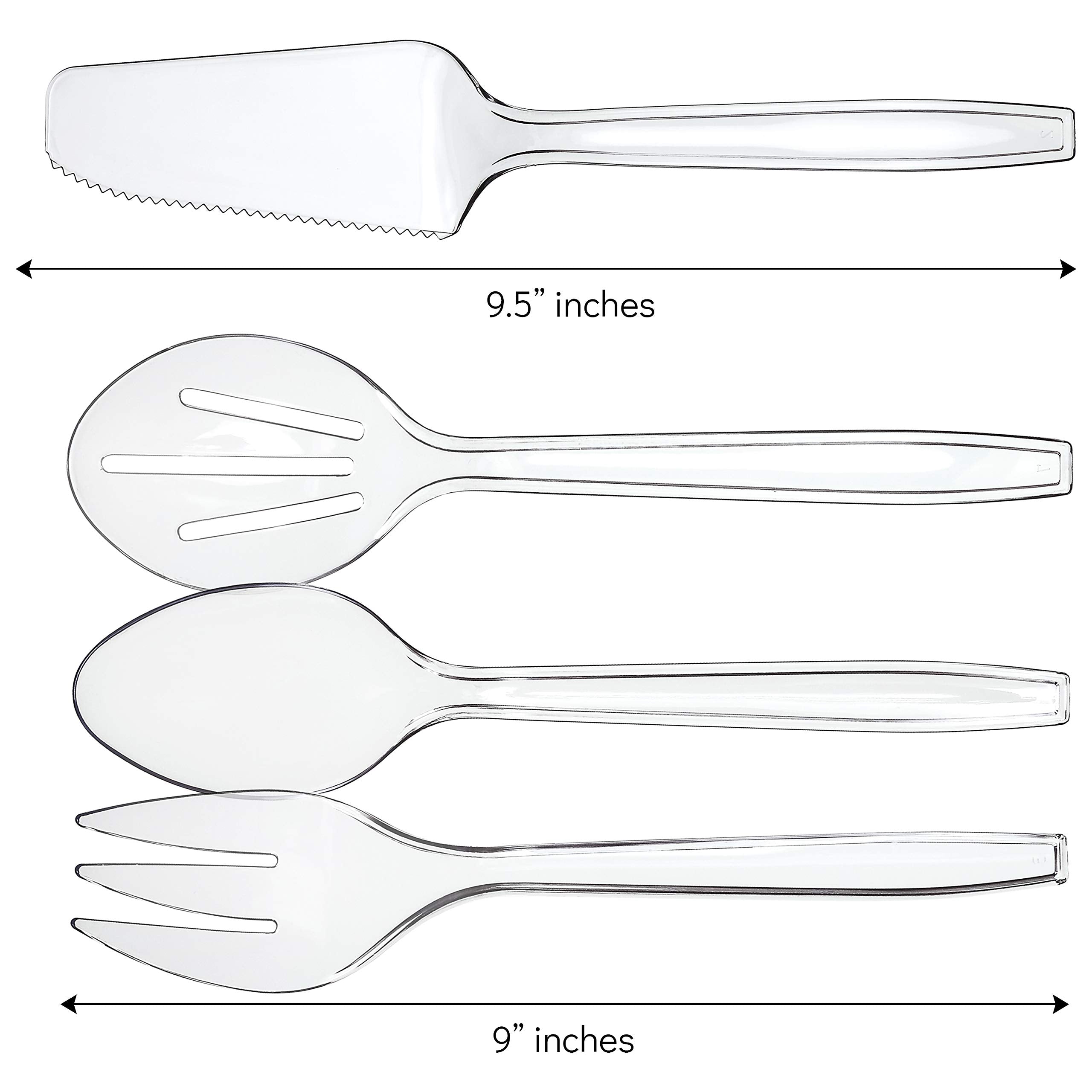 Plasticpro Clear Serving Utensils (24, Serving Utensils Set)