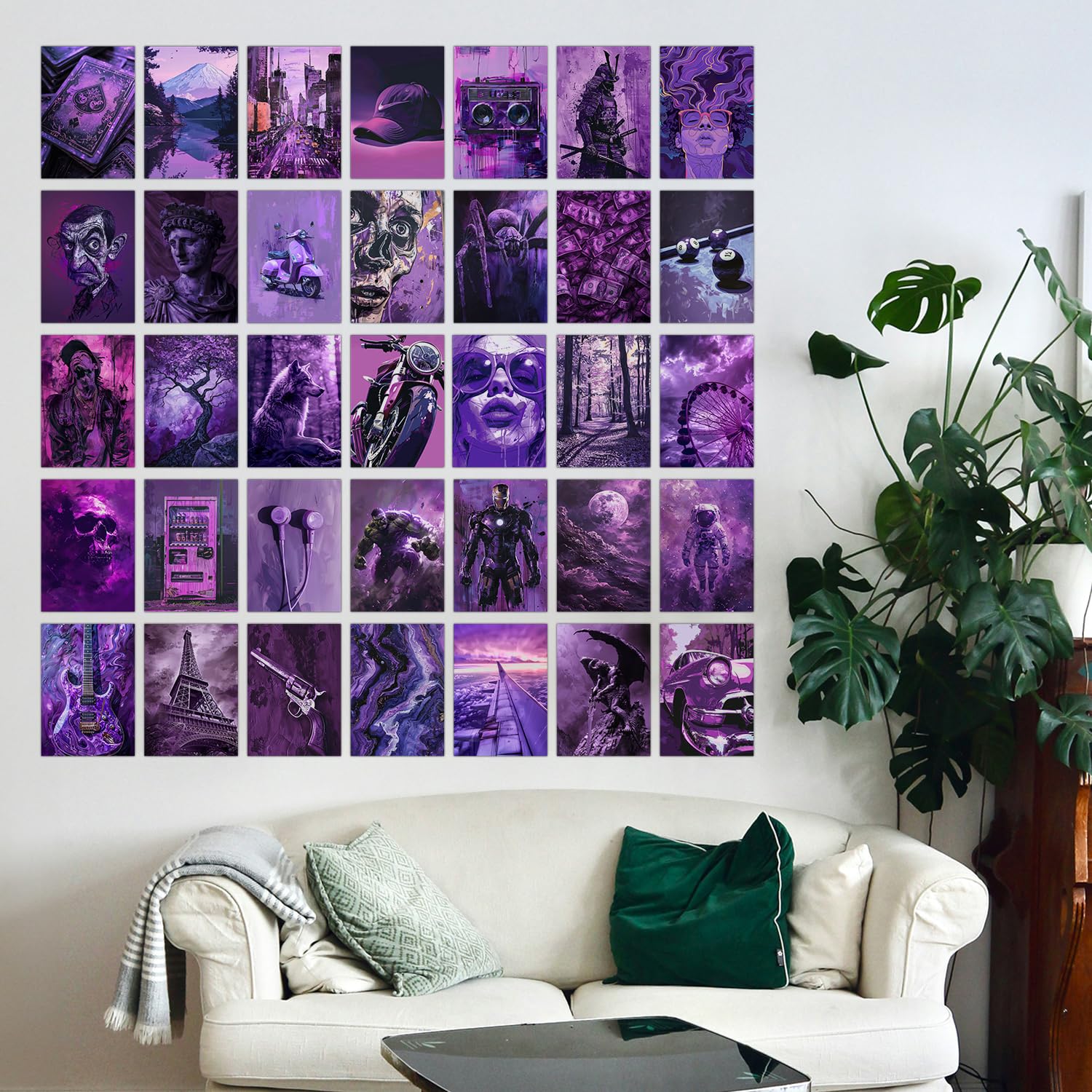 Wallgasm Pink Aesthetic Poster Set - Set of 54, 4 x 6 Inches Wall Decor Poster - Posters For Bedroom, Living room, Office | Aest