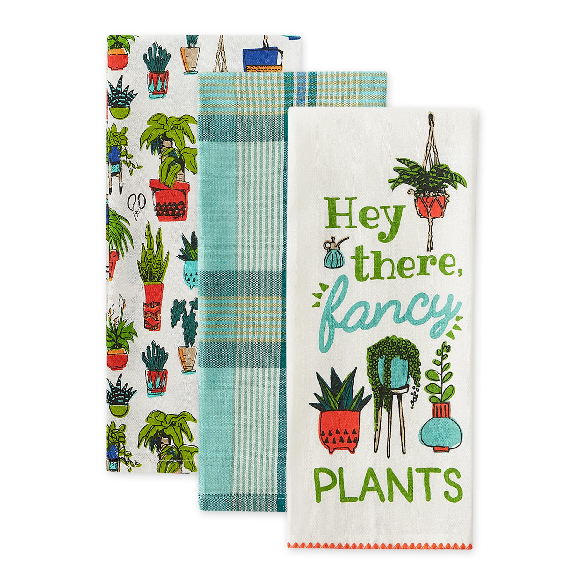 HEY THERE FANCY PLANTS DISHTOWEL SET/3