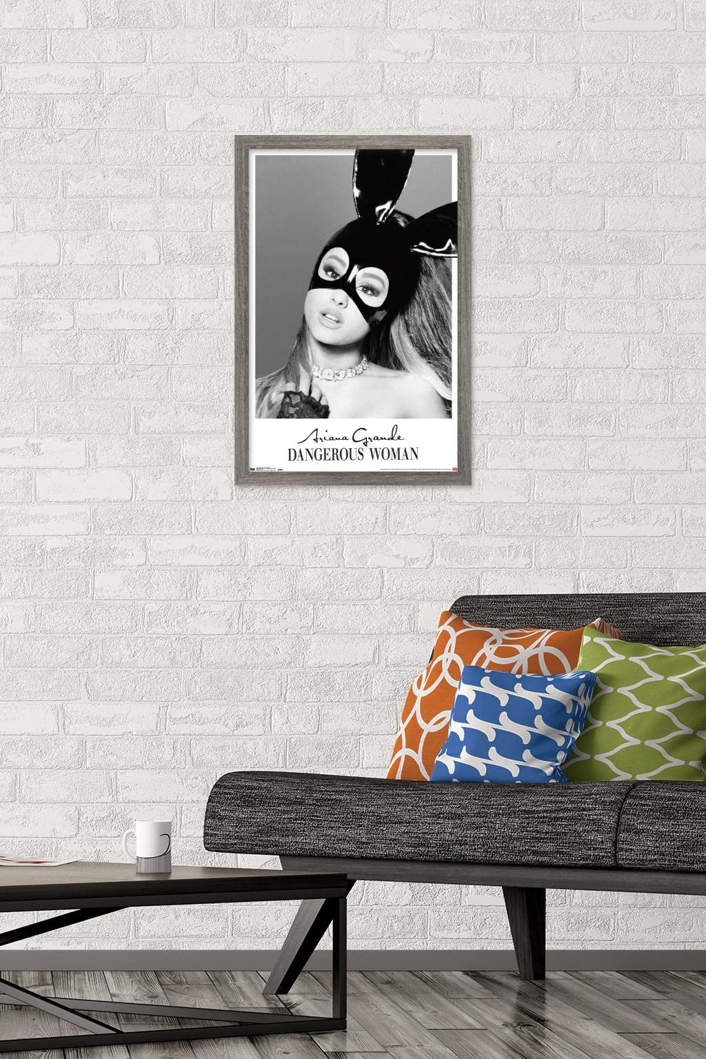 Trends International Ariana Grande - Dangerous Wall Poster, 14.725'' X 22.375'', Barnwood Framed Version
