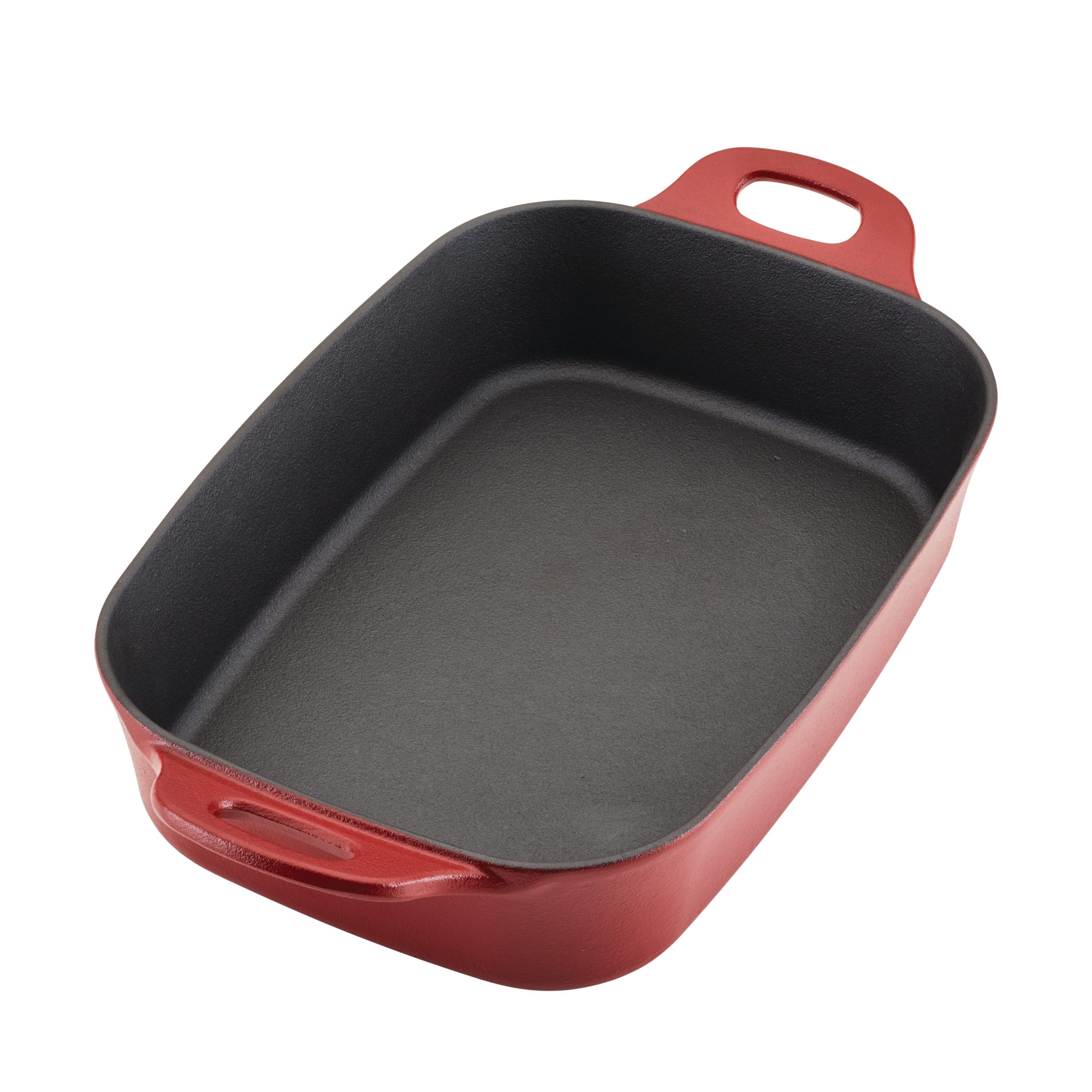 Rachael Ray Nitro Cast Iron Roasting Lasagna Pan/Baking Dish, Roaster/Rectangular, 9 Inch X 13 Inch, Red