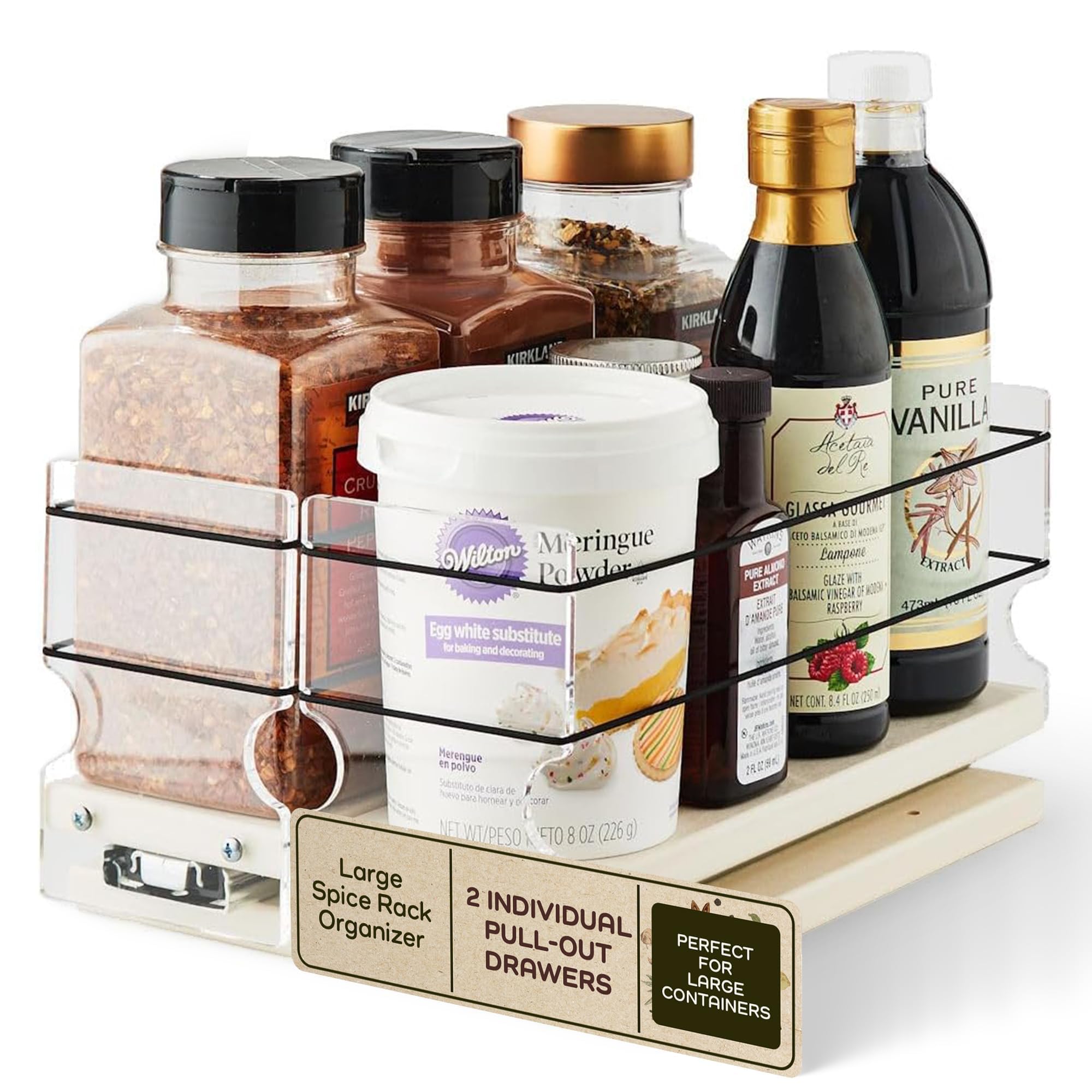Spice Organizer  Cabinet Drawers For Large Containers