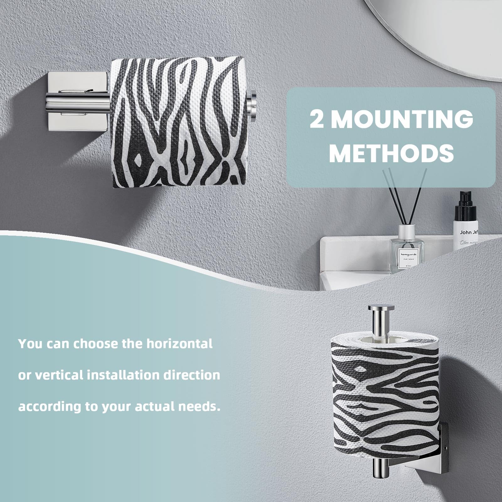 Suyar Bathroom Accessories Set Polished Chrome, Sus 304 Stainless Steel Bathroom Hardware Set 4 Pieces, Include Robe Hook, Toile