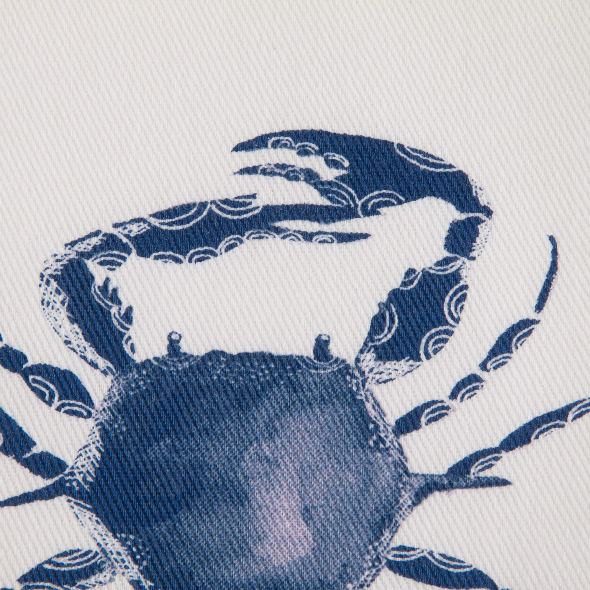 Dii Seashore Collection Beach House D  Cor, Napkin Set, 20X20, Blue Crab, 6 Piece