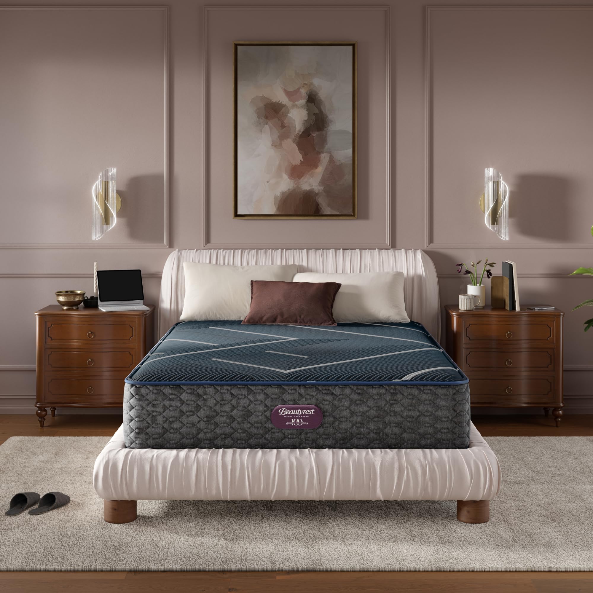 Beautyrest World Class Level Four Firm 13.5 Hybrid Mattress - Full Size - Durable Support, Pressure Relief, Cooling, Motion Sepa