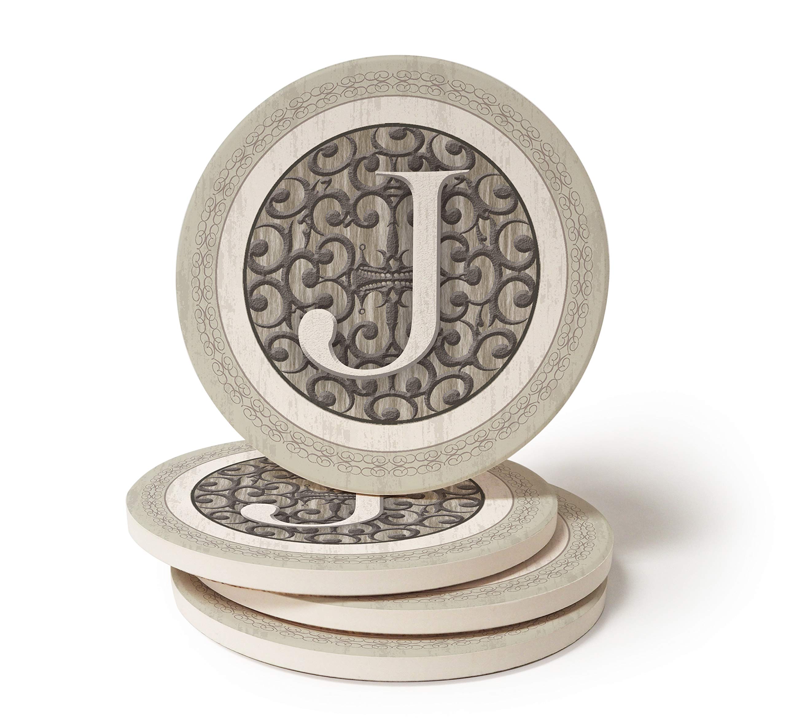 Coasterstone Monogram J Coasters