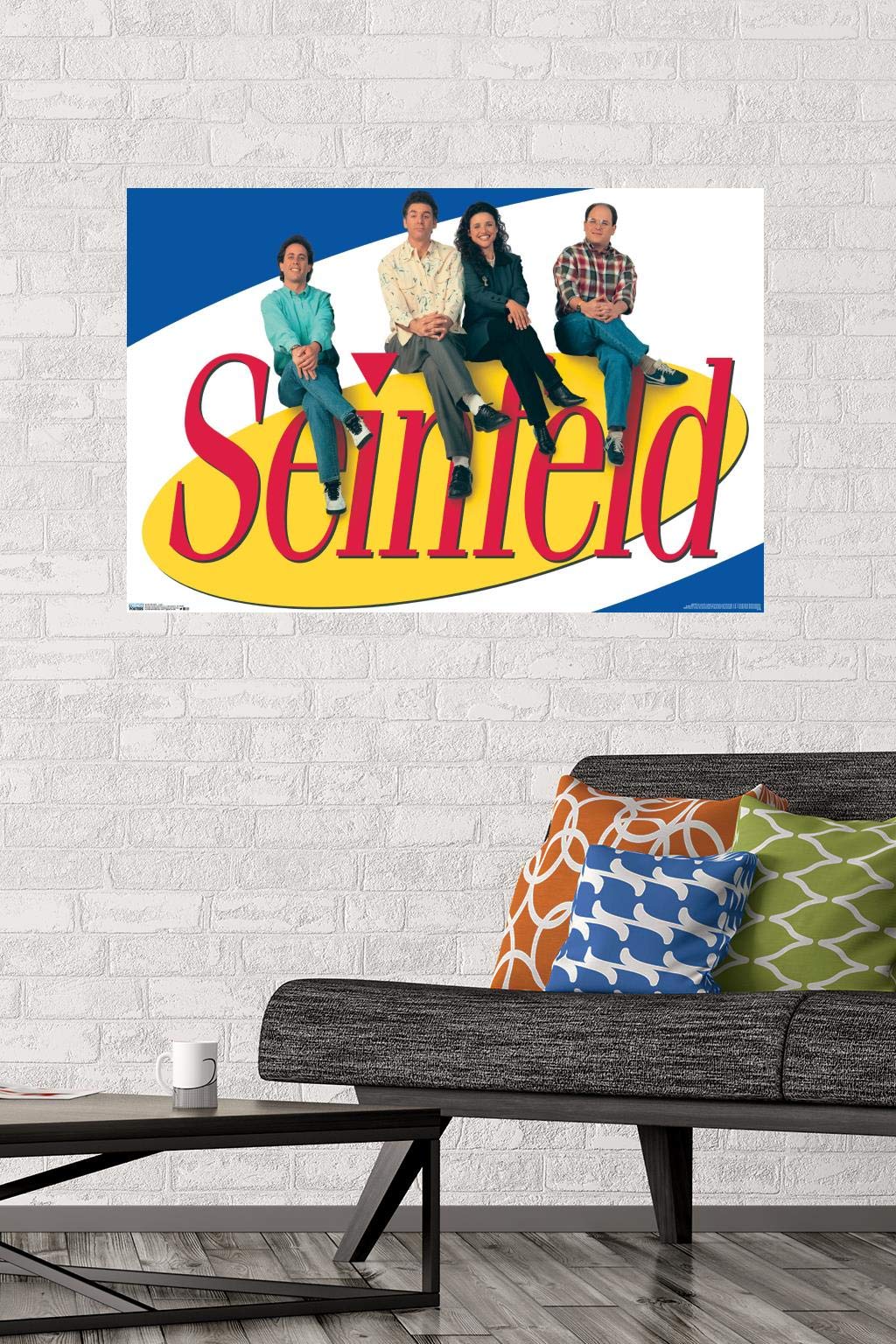 Trends International Seinfeld - Logo Wall Poster, 22.375'' X 34'', Poster & Mount Bundle