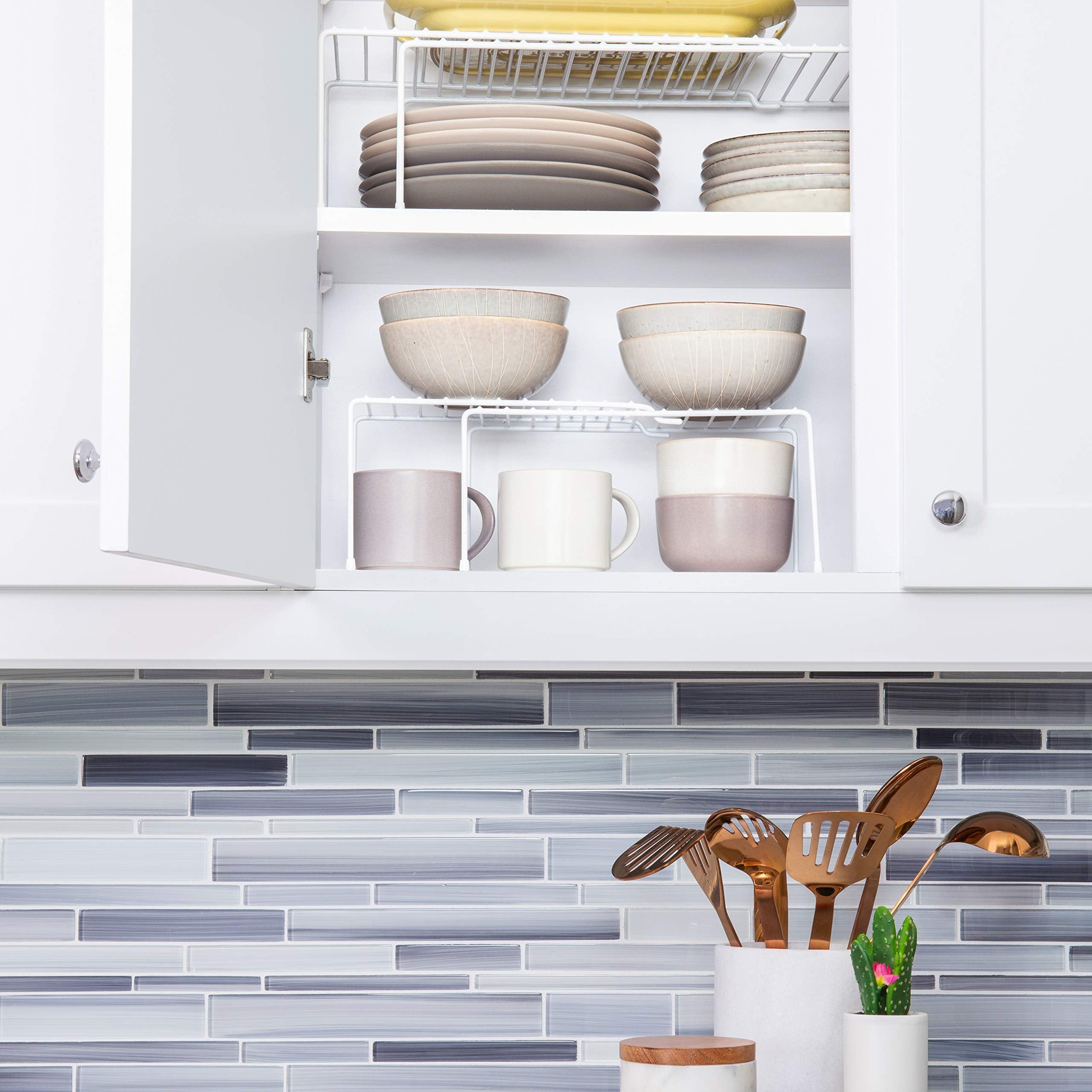 Better Houseware Expandable Shelf Organizer (White) (5.25'' H X 5.25'' W X 11.25''-20'' L)