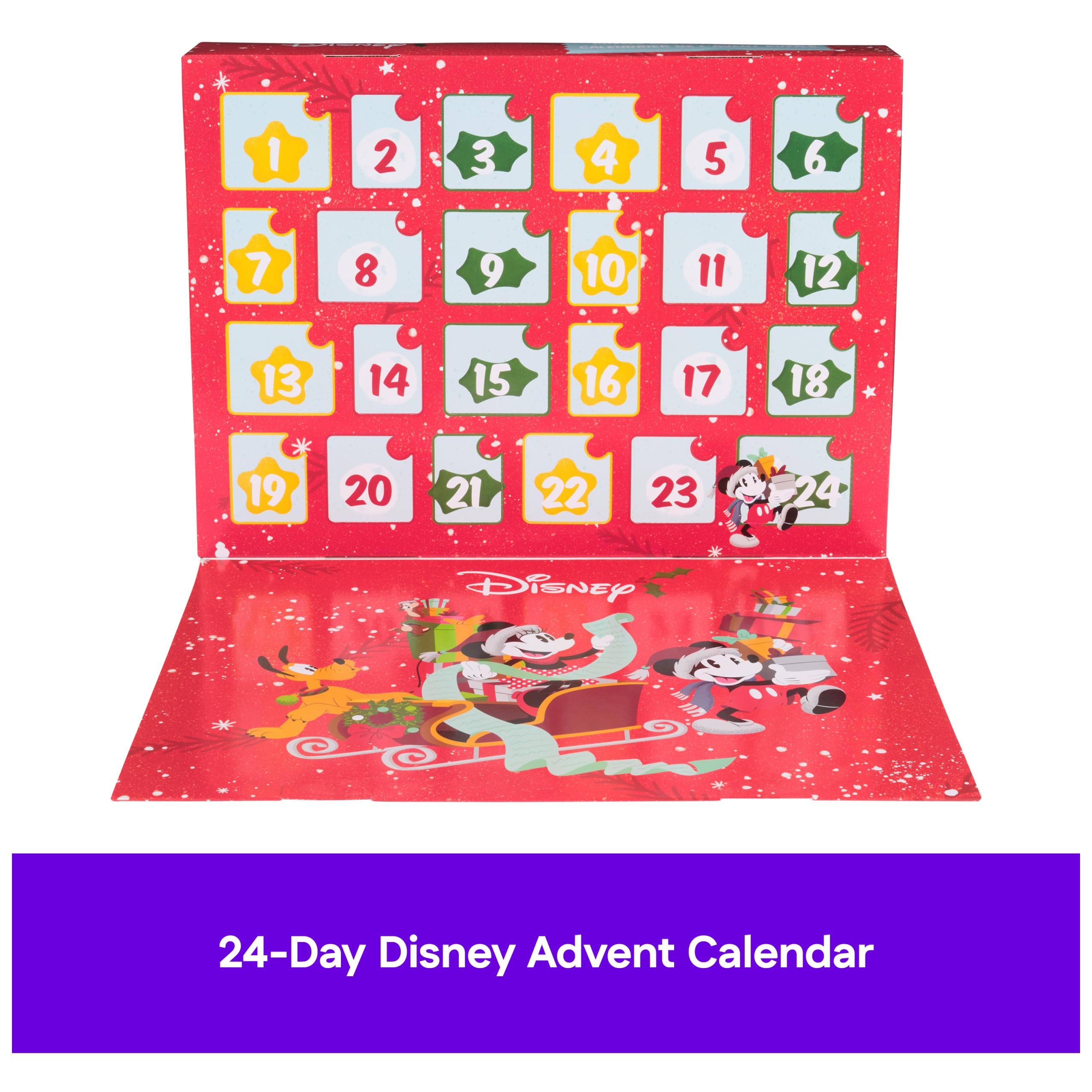 Spin Master Games Disney Puzzle Advent Calendar - 24 Unique Puzzles, 300 Pieces, Multicolor, Holiday Countdown for Ages 3 & Up