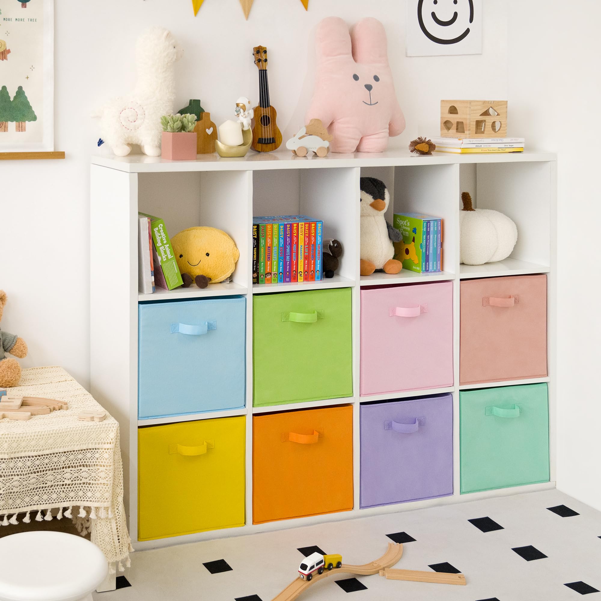 Granny Says Cube Storage Bins, 13X13X13 Cube Storage Organizer Bins, Toy Baskets Storage Kids, Collapsible Cube Storage Organize