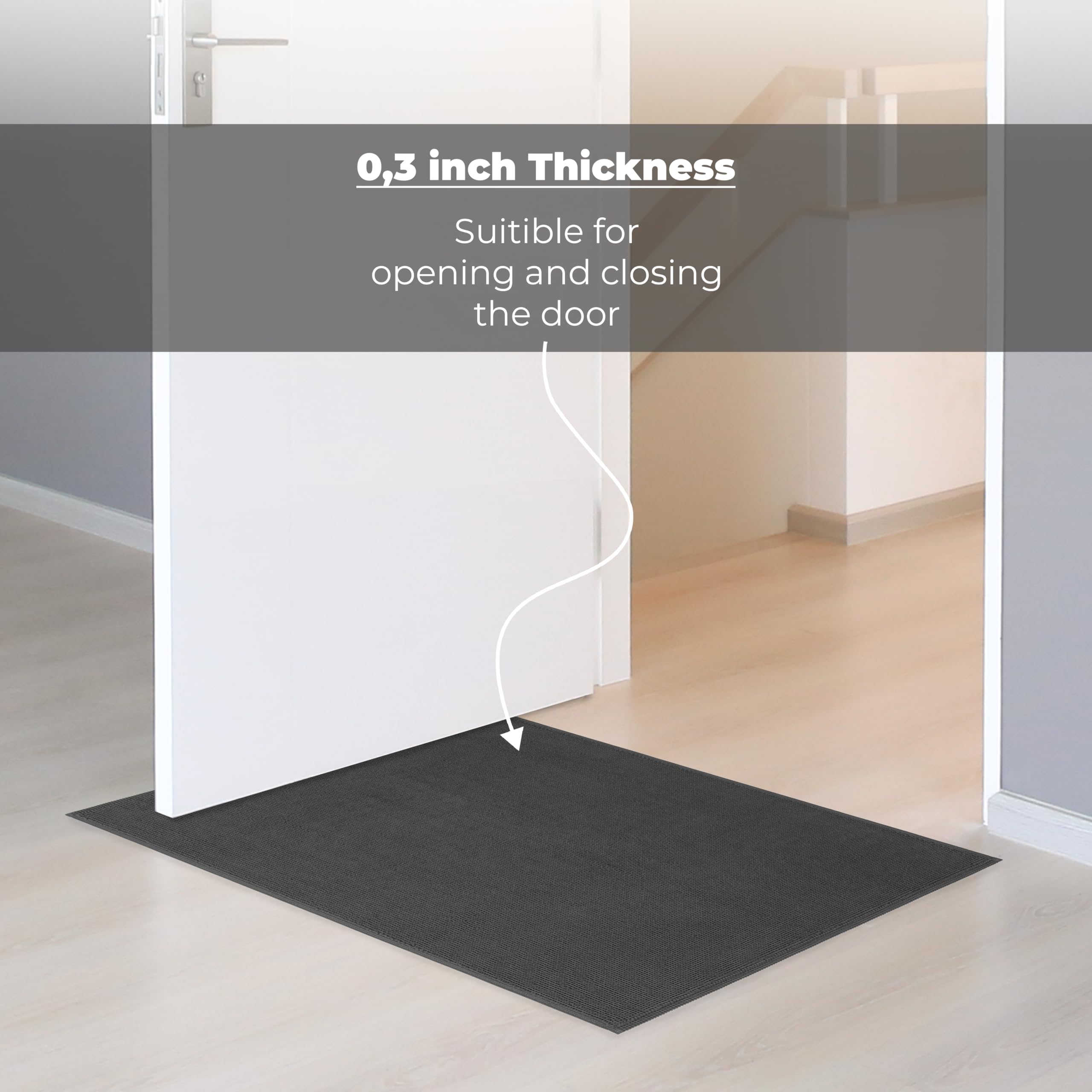 Cotton Paradise Bath Rug for Bathroom  17x24 inch 100% Cotton Non Slip Bath Mat Rug  Soft Absorbent Machine Washable  Dark Gray Bath Rug