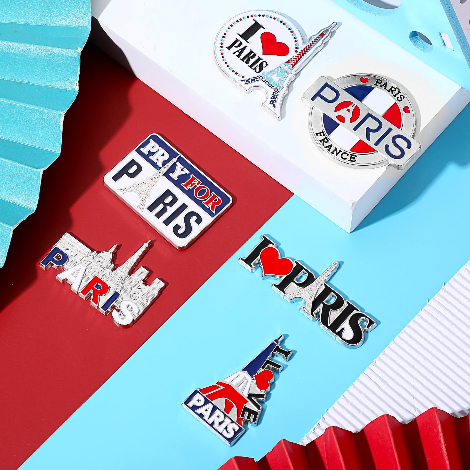 Konohan 6 Paris Magnet for Refrigerator Eiffel Tower Magnetic Souvenirs France Travel Gifts Decorative Magnet Collectible Souven