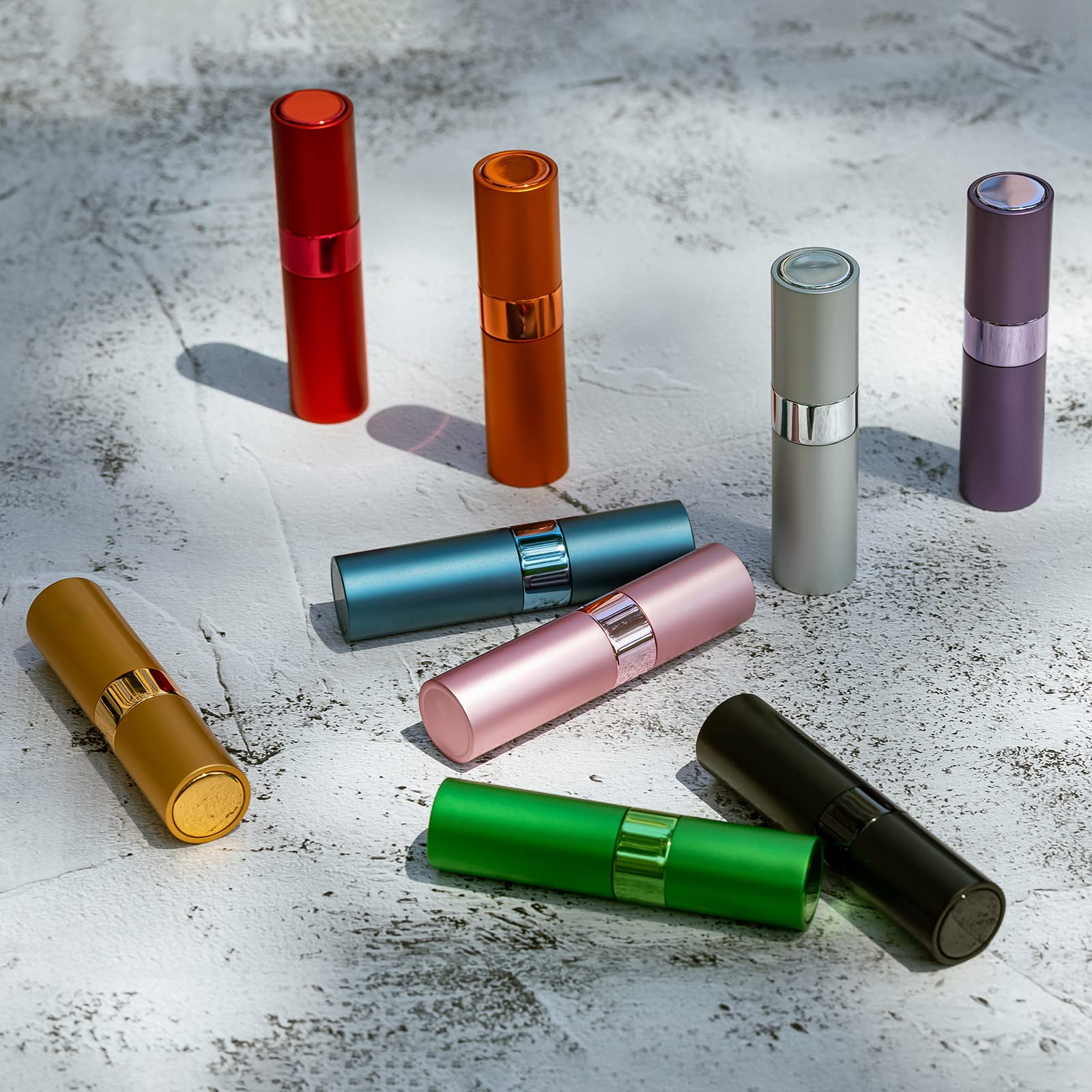 Lisapack Atomizer Perfume 8Ml Spray Bottle For Travel (9Pcs), Empty Refillable Cologne Dispenser, Portable Sprayer For Men And W