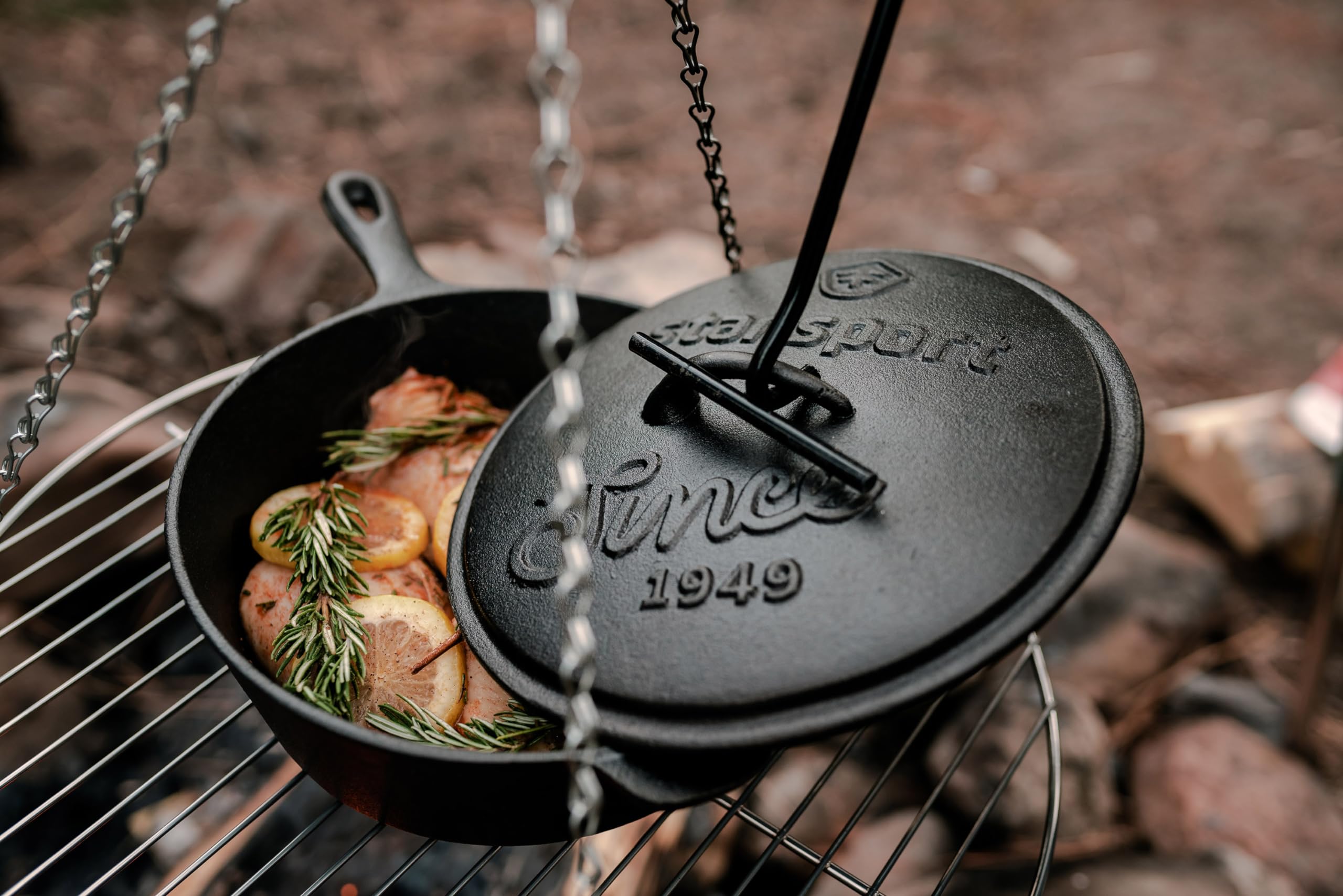 Stansport Dutch Oven Lid Lifter (16000), Black