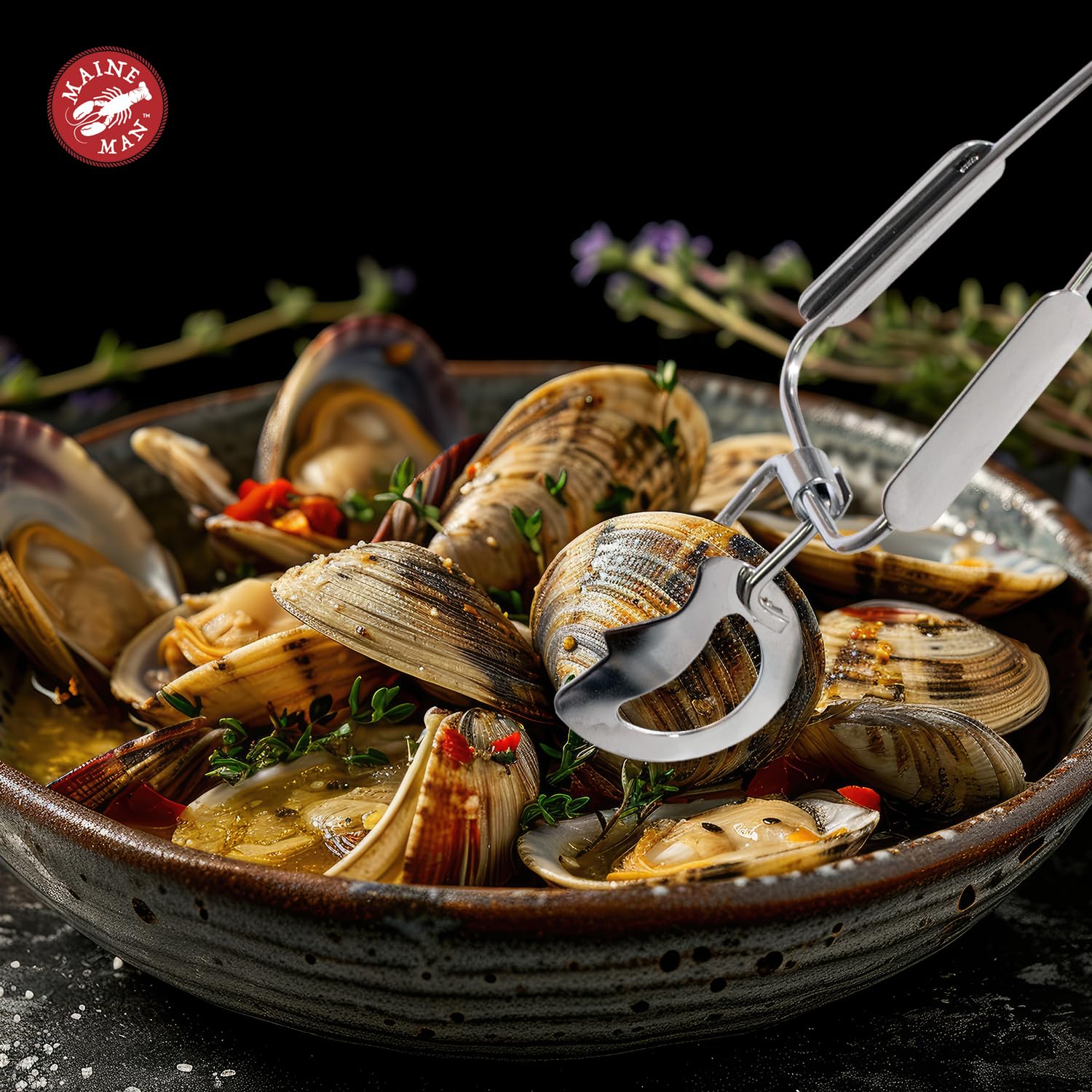Maine Man Escargot Snail Dining Tongs, 18/8 Stainless Steel