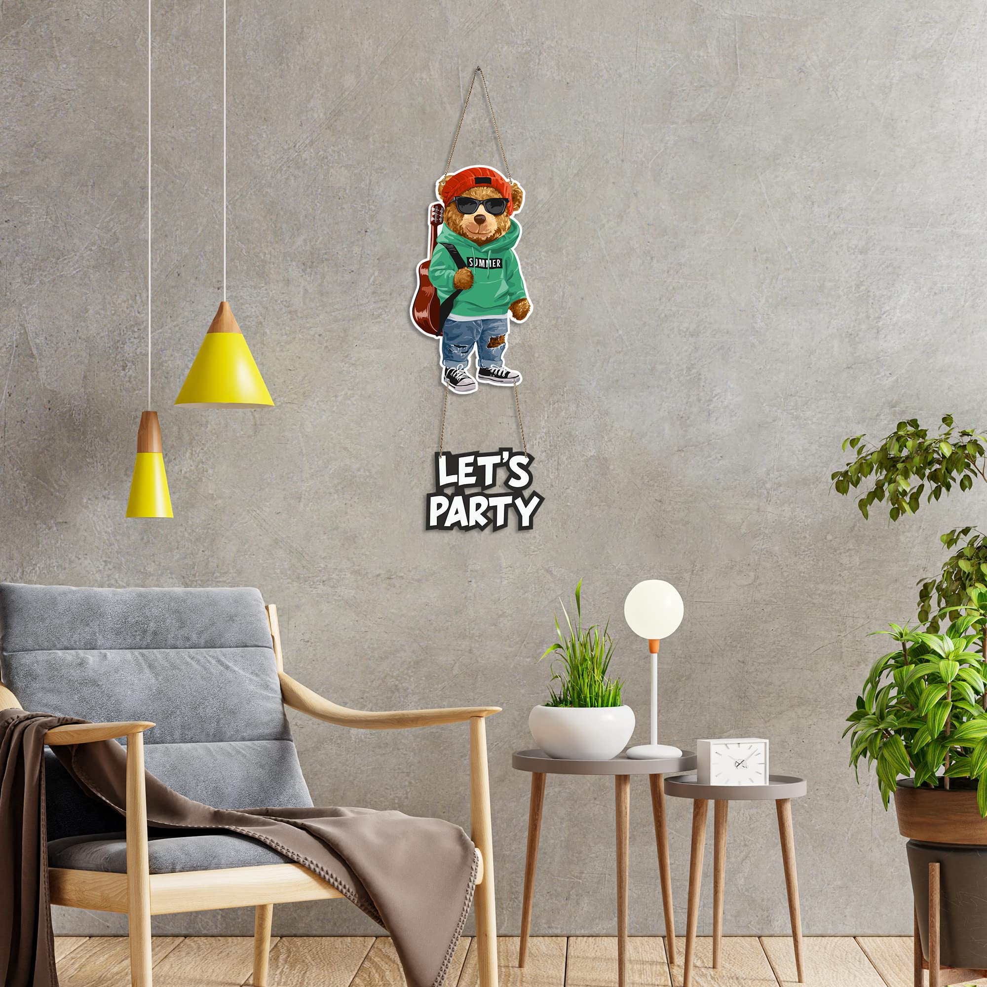 Artvibes Wall Hanging with Quotes for Homedecore|Livingroom|Bedroom(WH_5719N)( Multi 19)