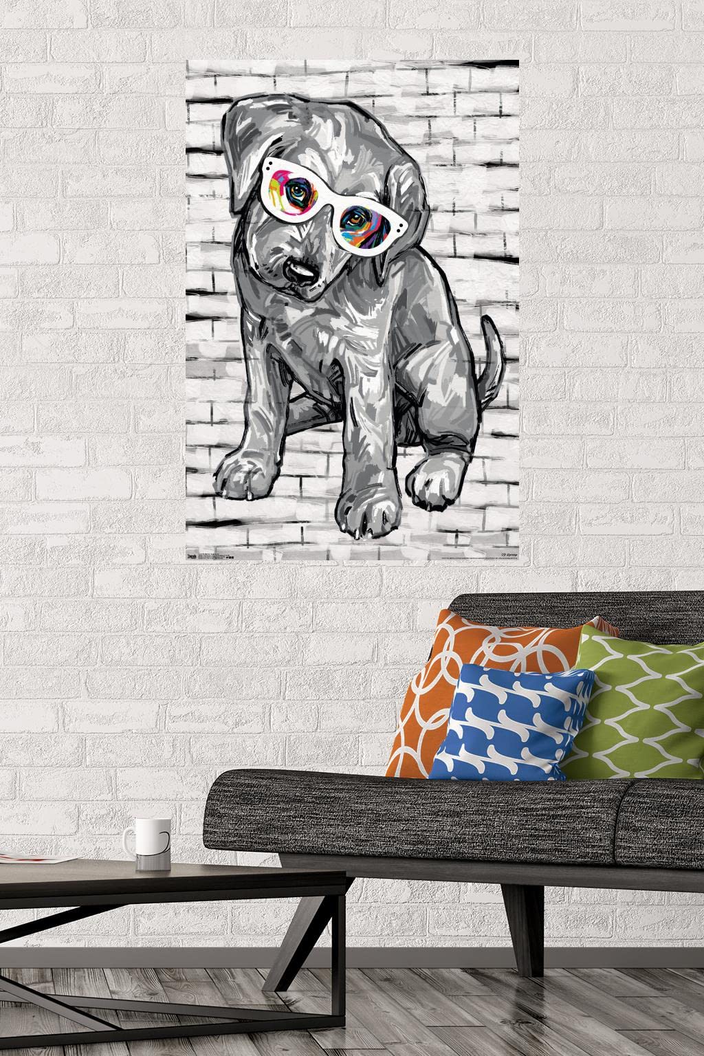 Trends International Pd Moreno - Dog Glasses Wall Poster, 22.375'' X 34'', Premium Unframed Version