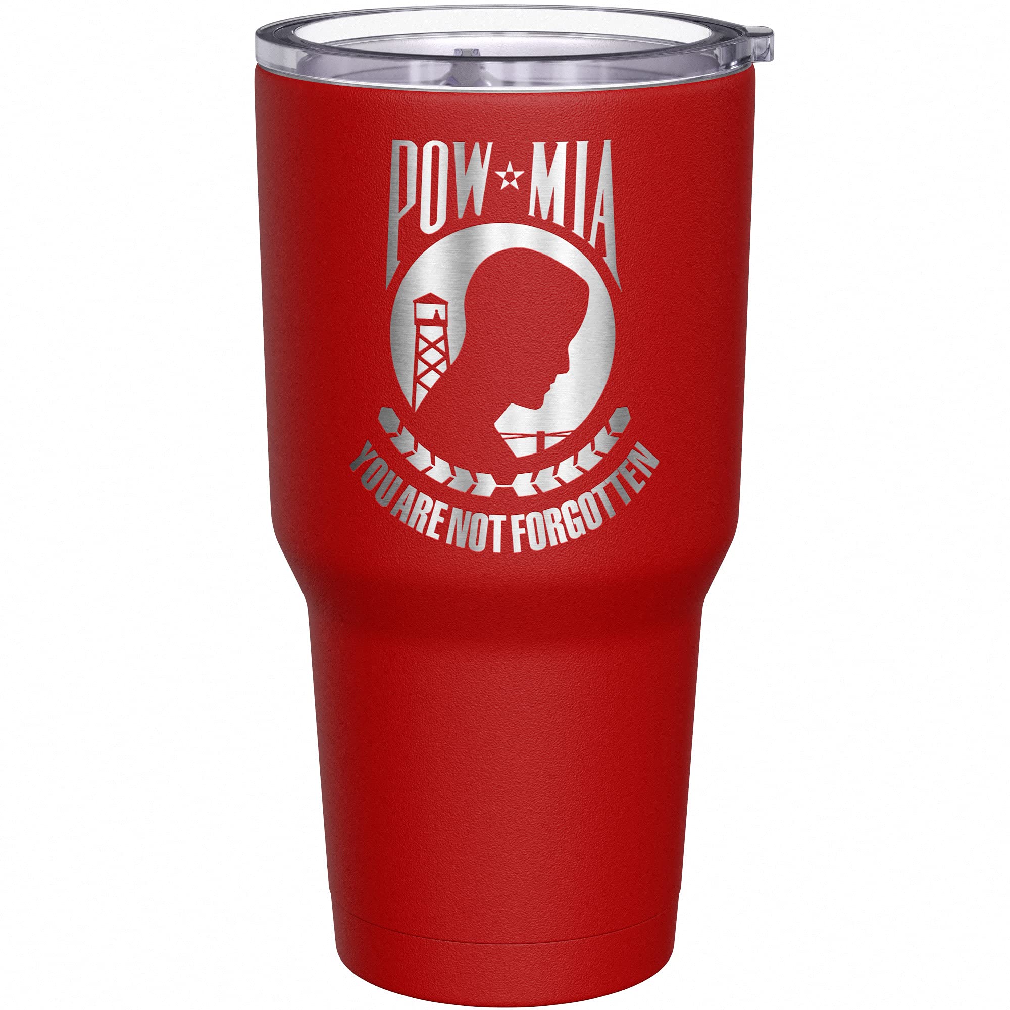 We The People Holsters - POW MIA - You Are Not Forgotten - Mia Cup - American Flag Coffee Travel Mug - Tumbler For Military Family - Double Insulated Tumbler - 30 oz