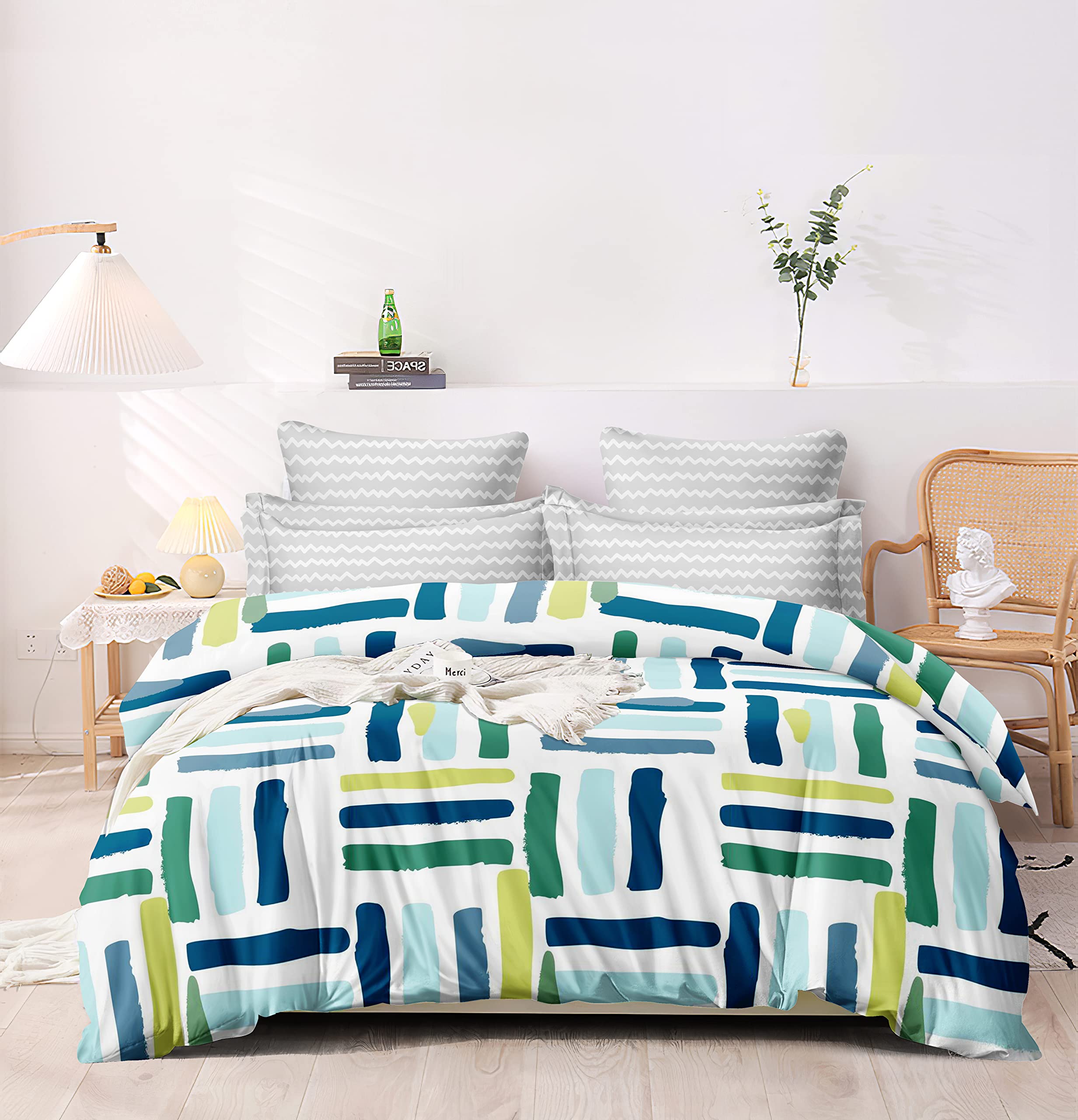 Homewards Geometrical Striped Double Bed Comforter Size 216X230Cm