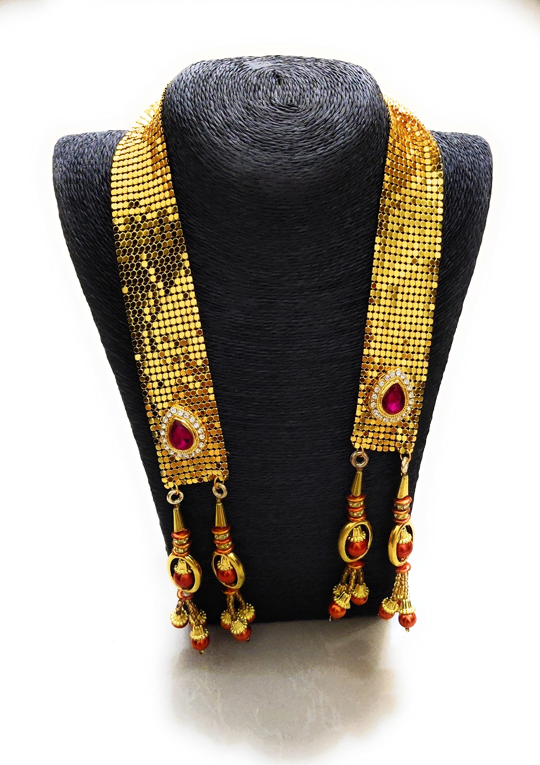 Punyatva Ganpati Shela In Metal(Gold)/ Gauri Ganpati Decoration Accessories/Ganpati Uparna/Shawl For Ganesh Idol/God Poshak