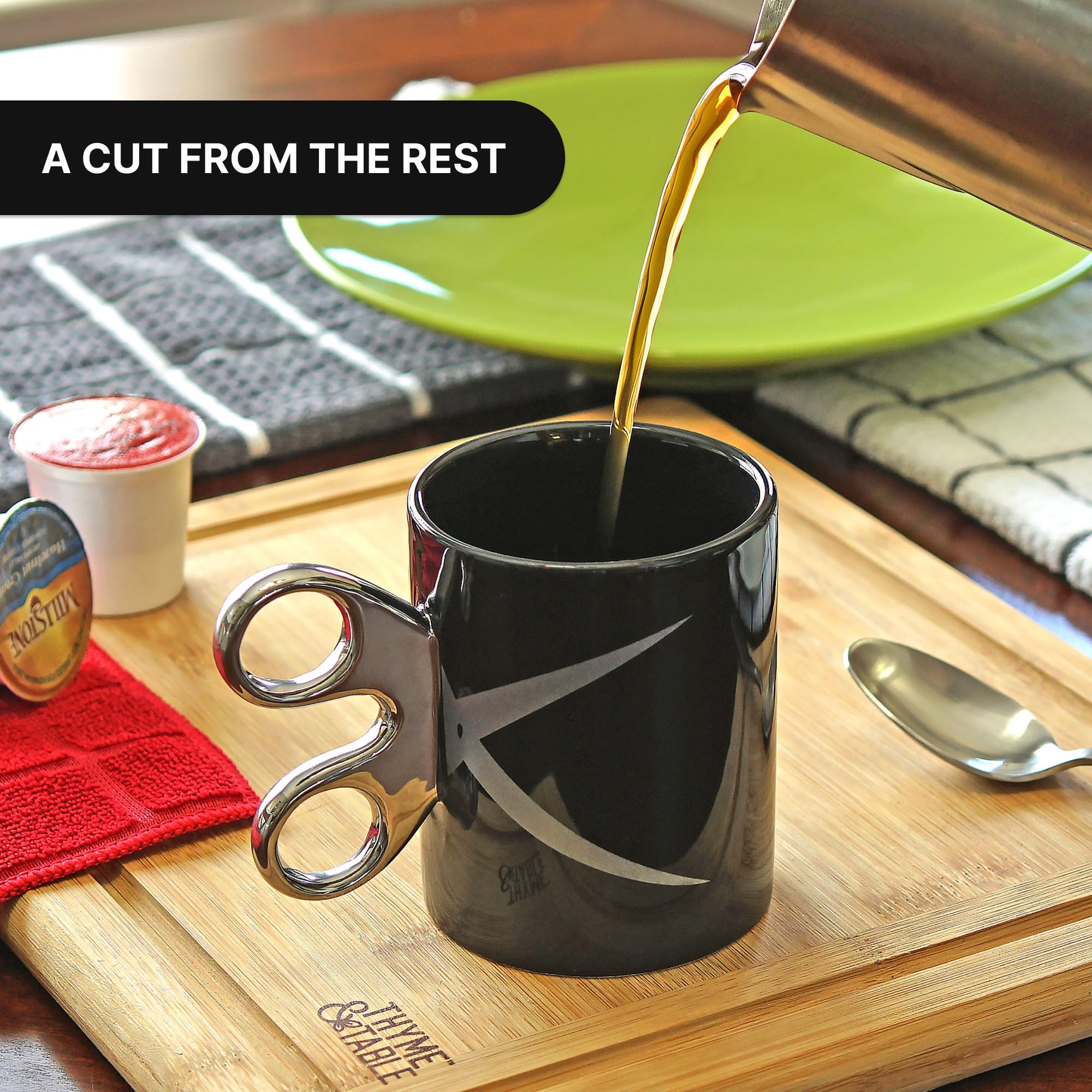 Scissors Handle Coffee Mug, 11oz - Fairly Odd Novelties - Fun Barber Hairdresser Arts 7 Crafts Tea Cup Gift