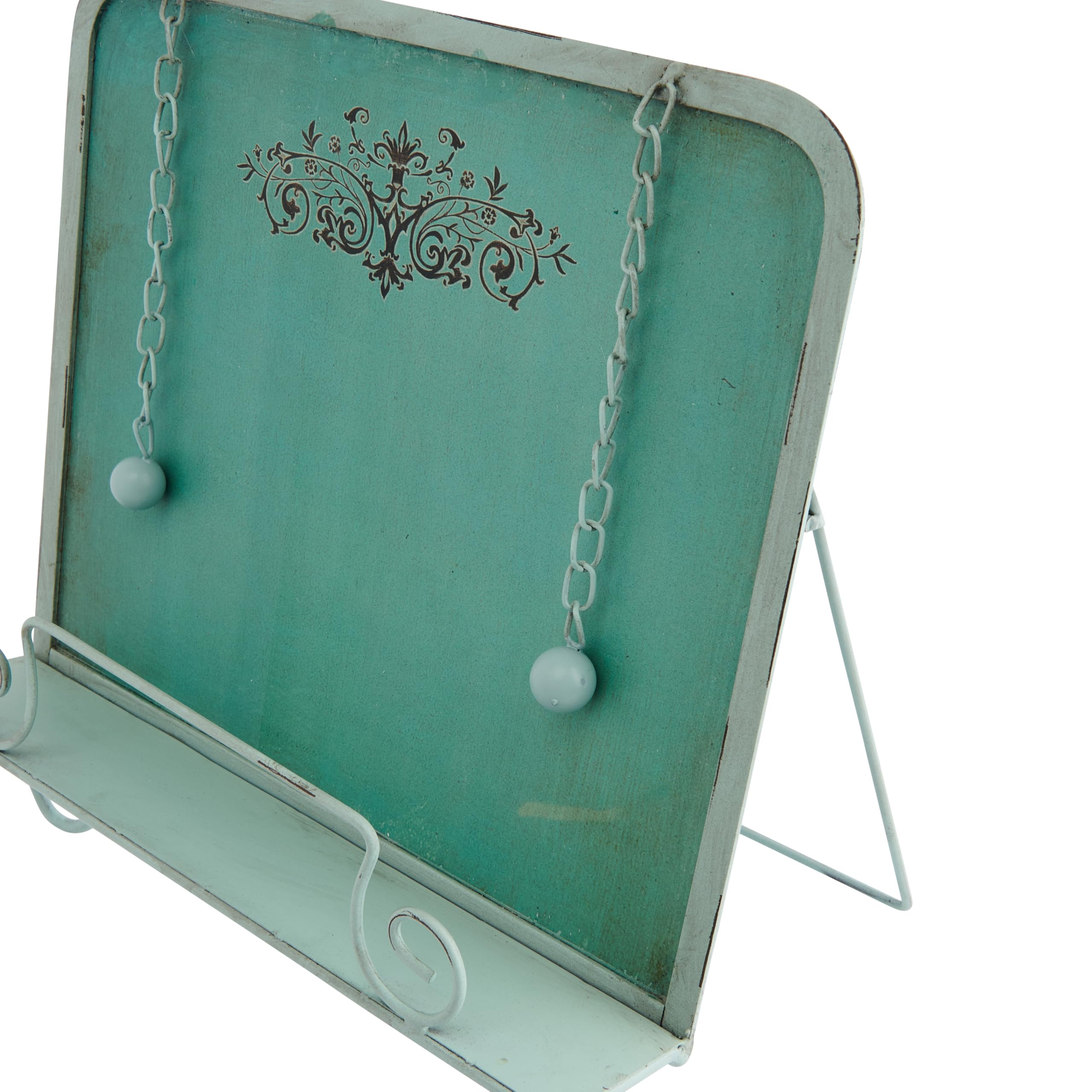 Creative Co-Op Metal Cookbook Holder, Blue