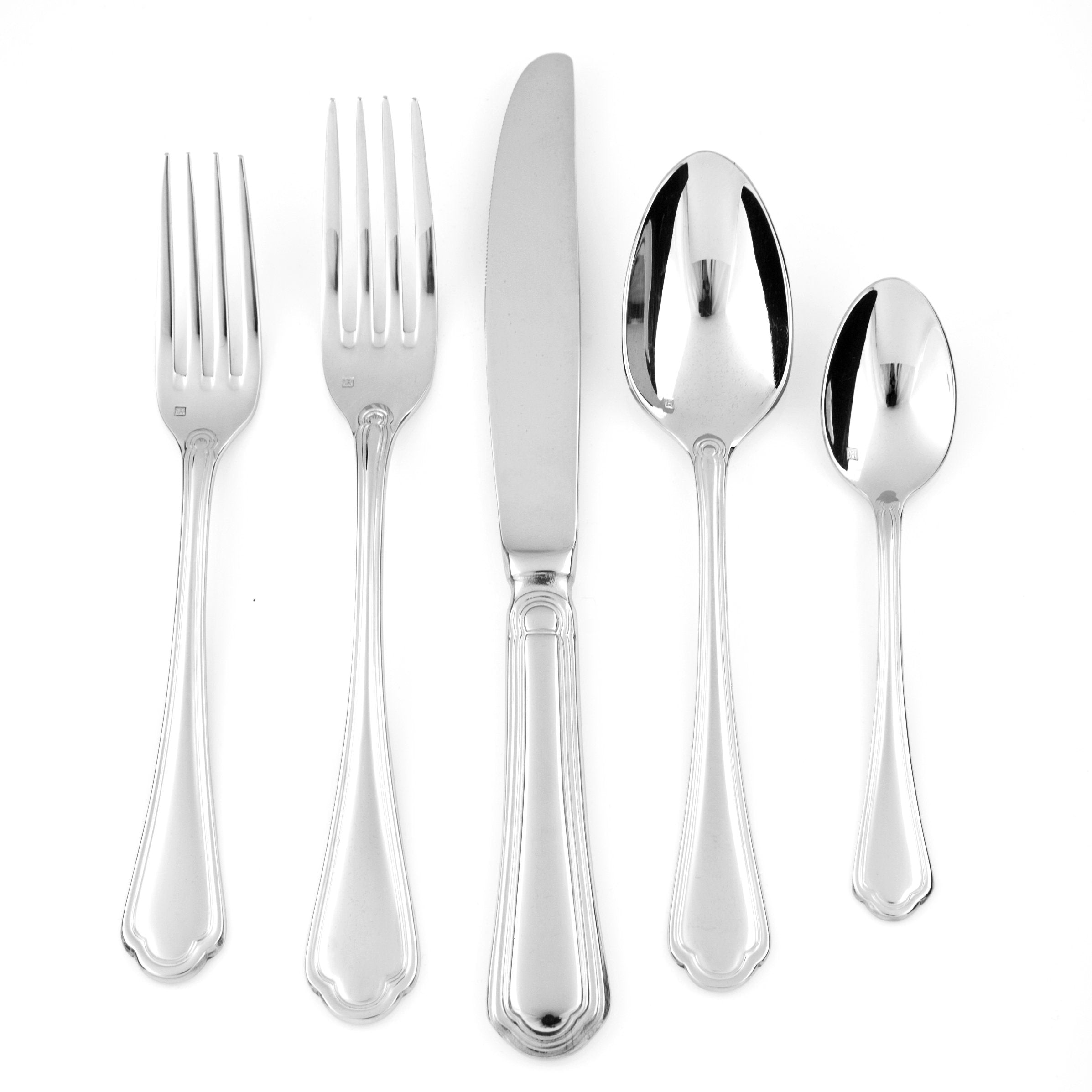 Fortessa Medici 18/10 Stainless Steel Flatware Dessert/Oval Soup Spoon  Set of 12