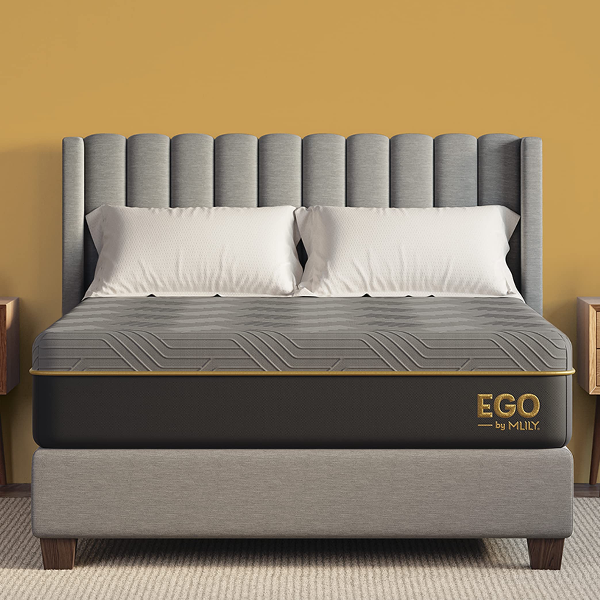 Egohome 12 Inch King Memory Foam Mattress For Back Pain, Cooling Gel Mattress Bed In A Box, Made In Usa, Certipur-Us Certified,