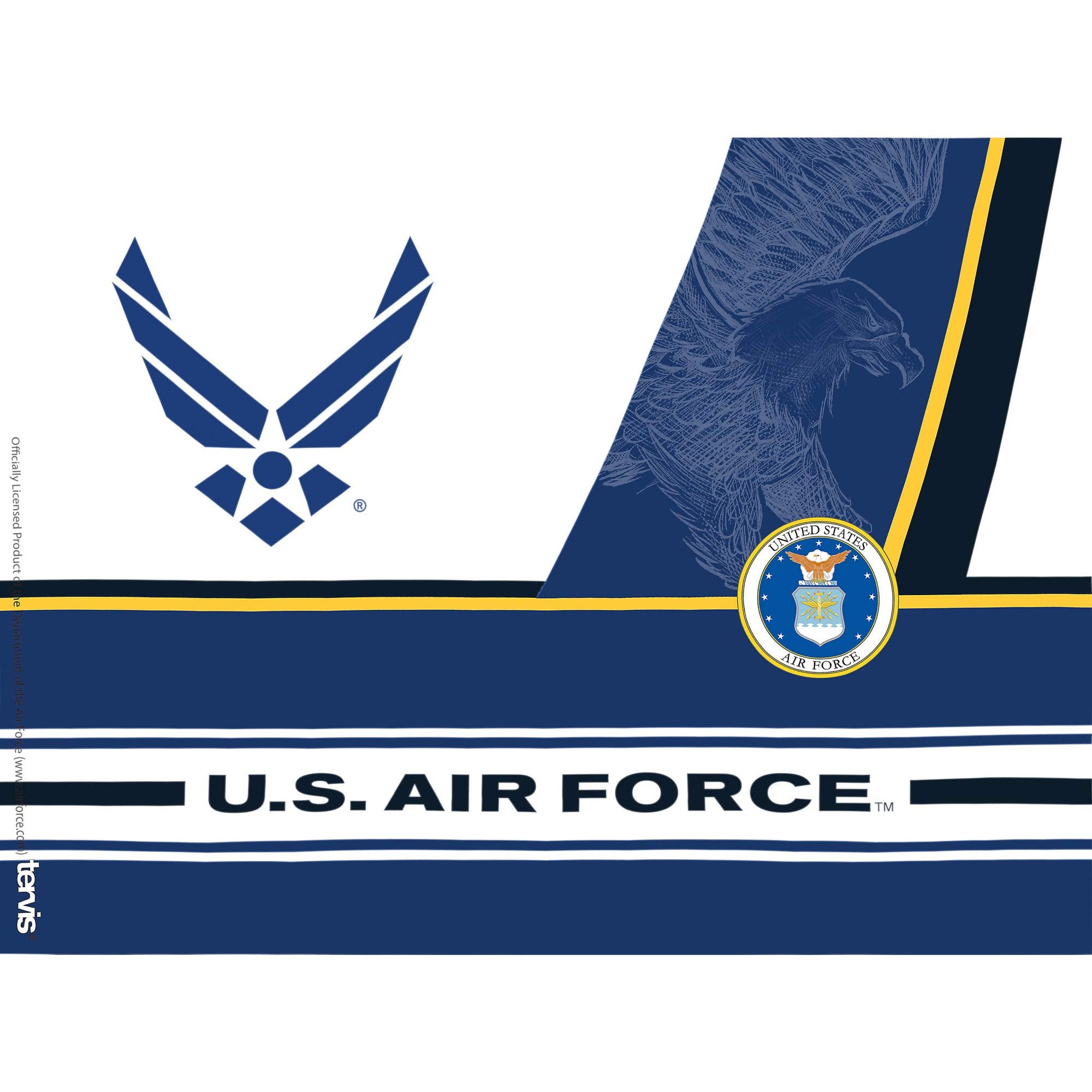 Tervis Air Force Forever Proud Made In Usa Double Walled Insulated Tumbler Travel Cup Keeps Drinks Cold & Hot, 24Oz, Classic