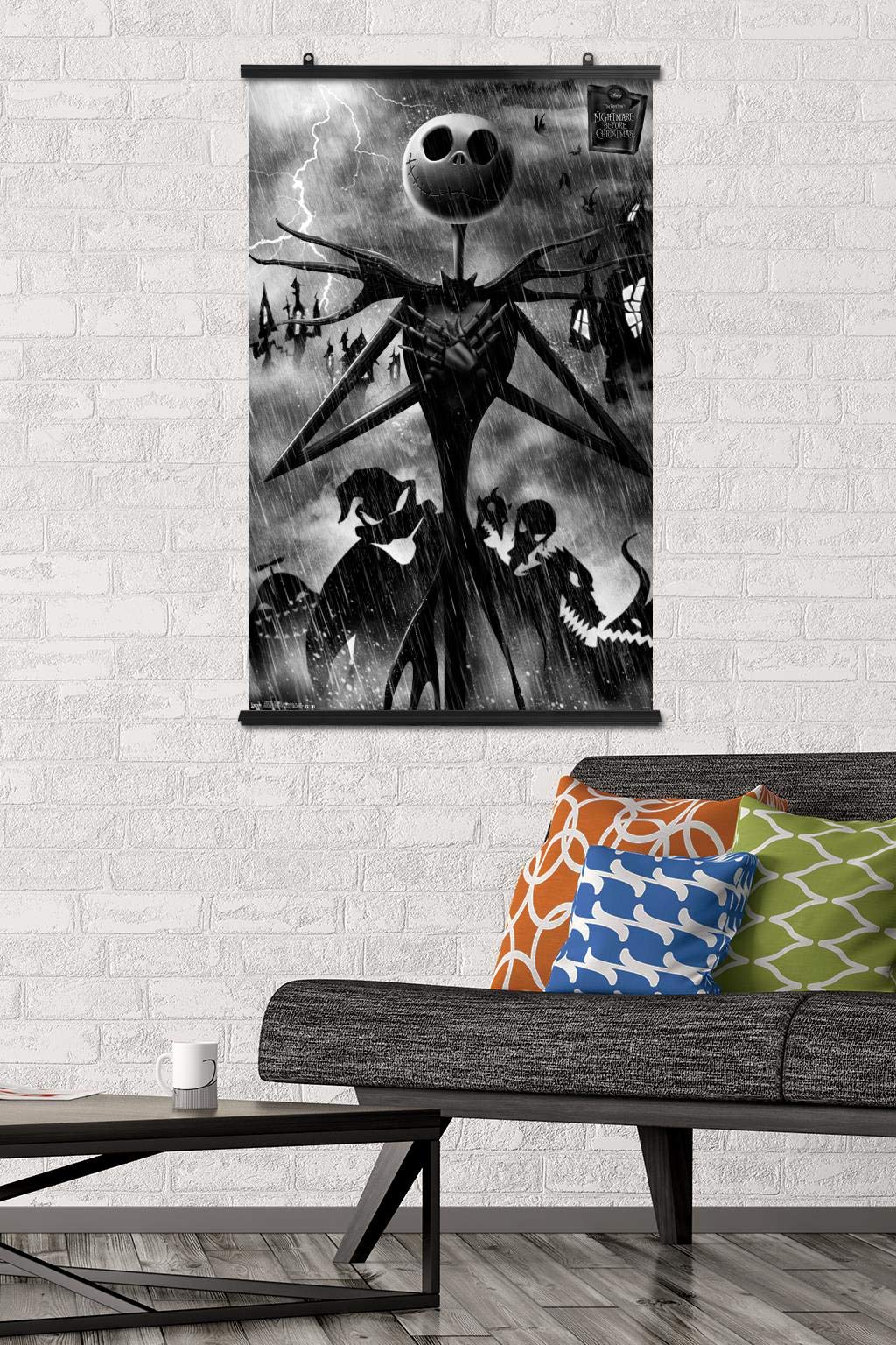 Trends International Disney Tim Burton'S The Nightmare Before Christmas-Shadows Wall, 22.375'' X 34'', Premium Poster & Clip Bun