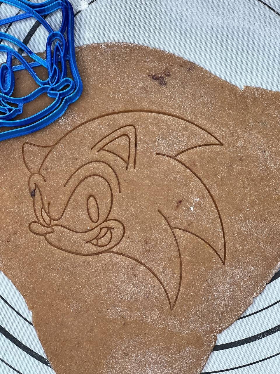 Sonic Head Cookie Cutter & Mold 4.75    Inches Produced By 3D Kitchen Art