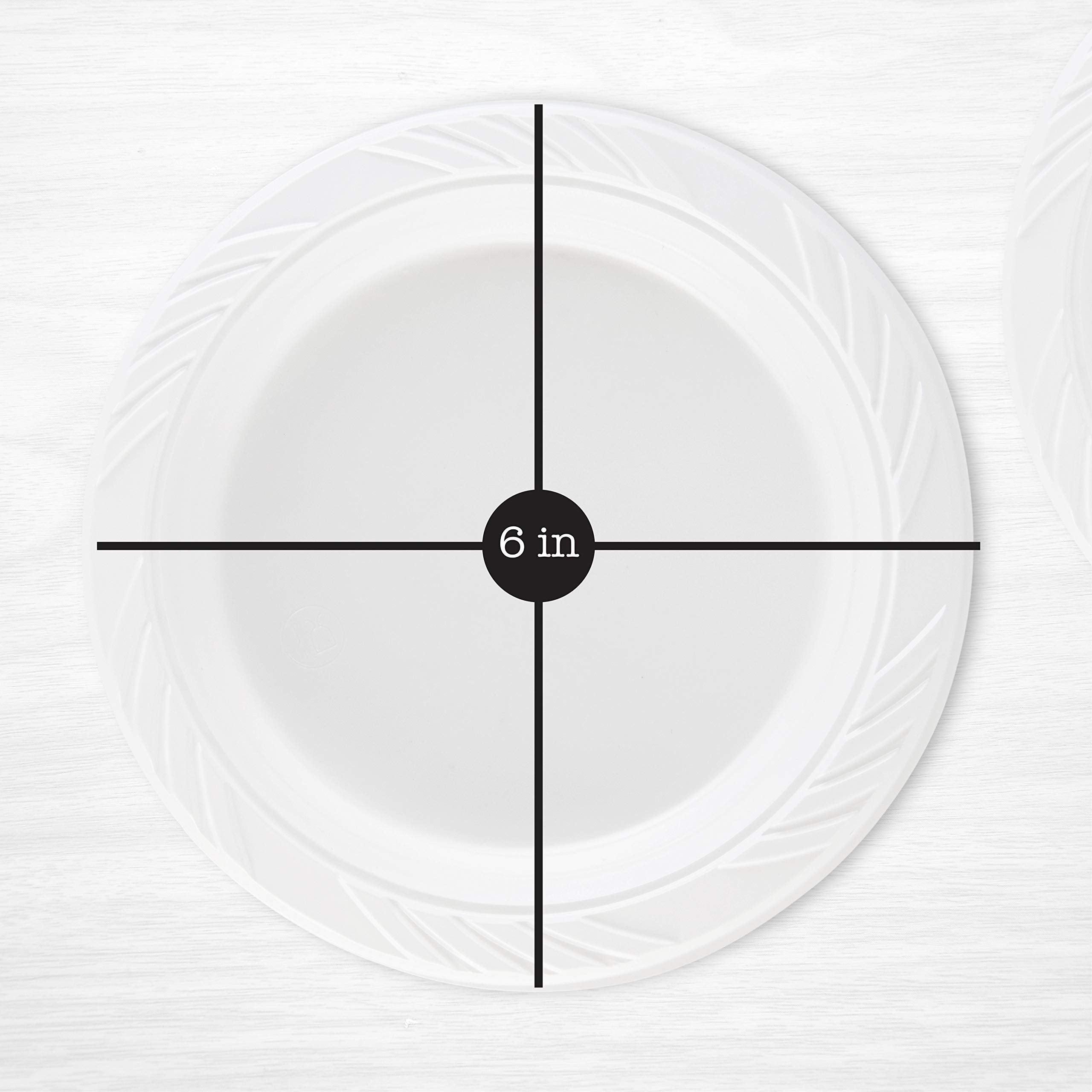 Plasticpro 400 Count Disposable 6 Inch White Plastic Dessert Plates