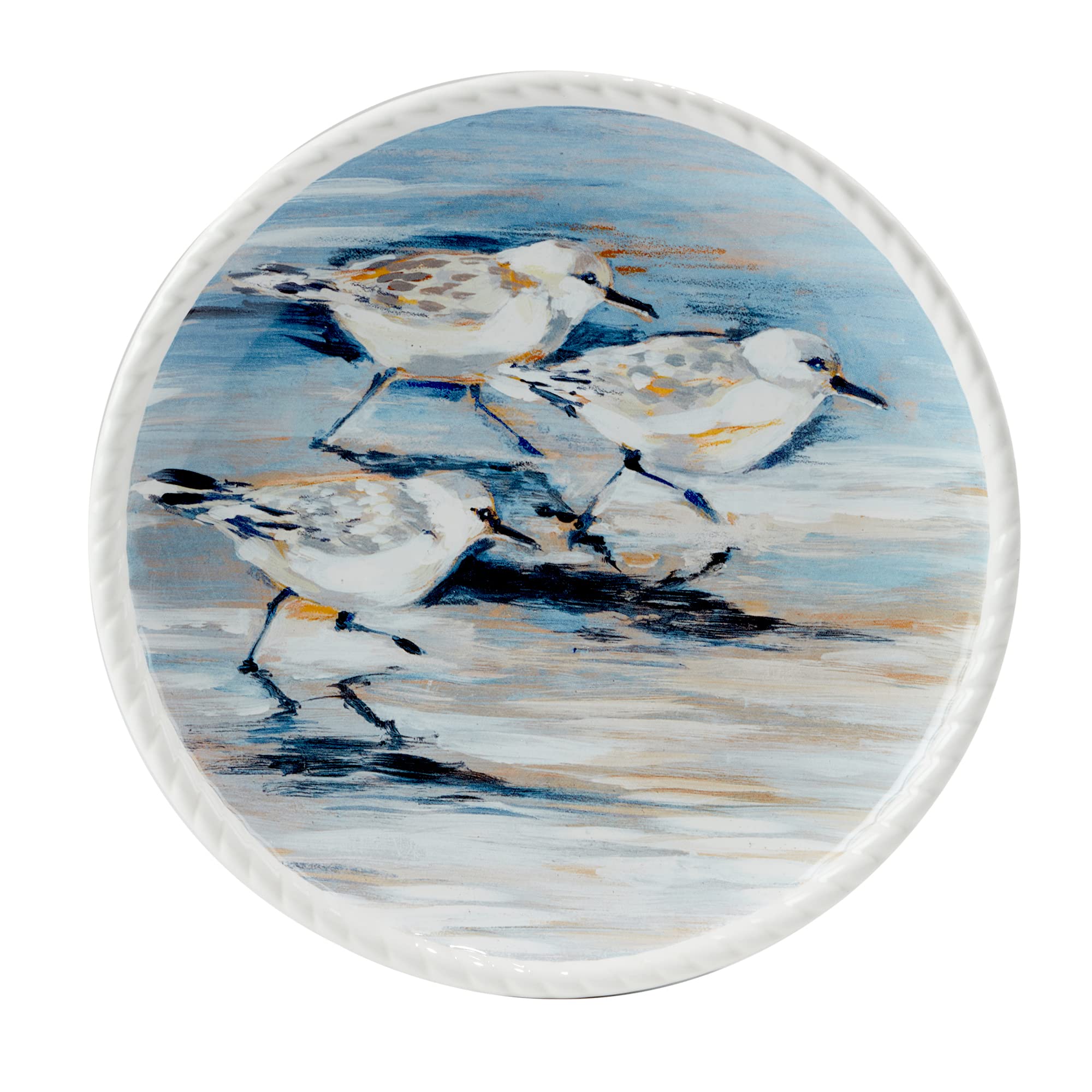 Certified International Shorebirds 8.5'' Salad/Dessert Plates, Medium, Multicolor, Set Of 4