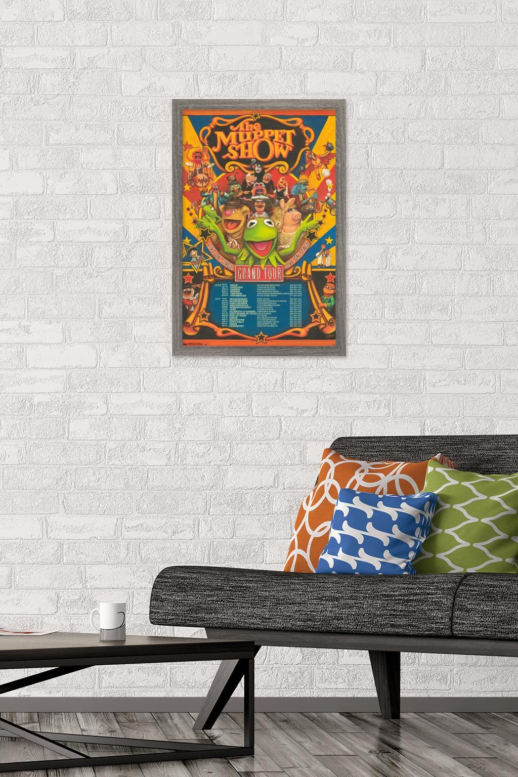 Trends International Disney The Muppets: Most Wanted - Grand Tour Wall Poster, 14.725'' X 22.375'', Barnwood Framed Version