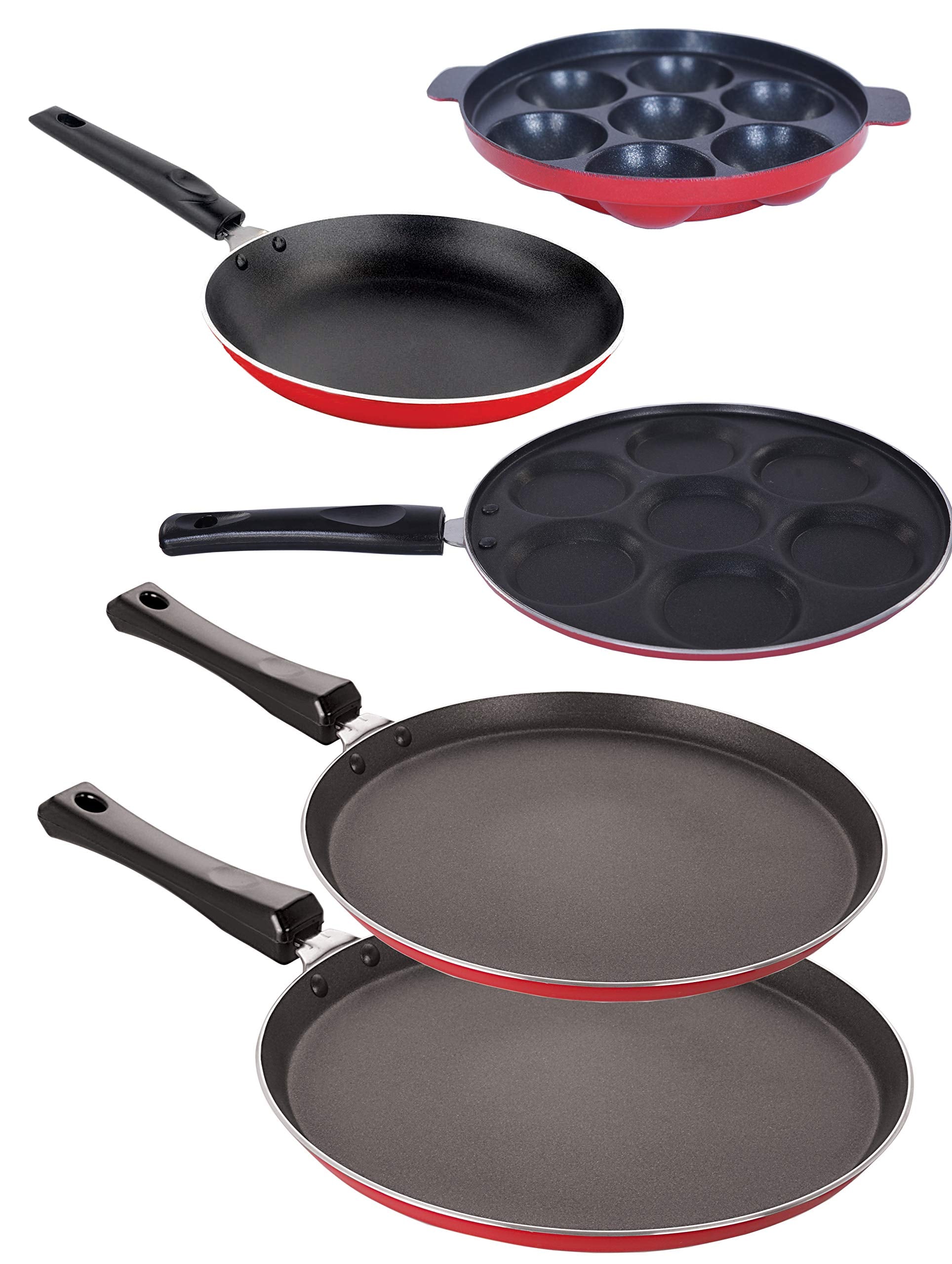 Nirlon NonStick Aluminium Scratch Resistance 5 Piece Kitchen Cookware Gift Set, Easy To Clean