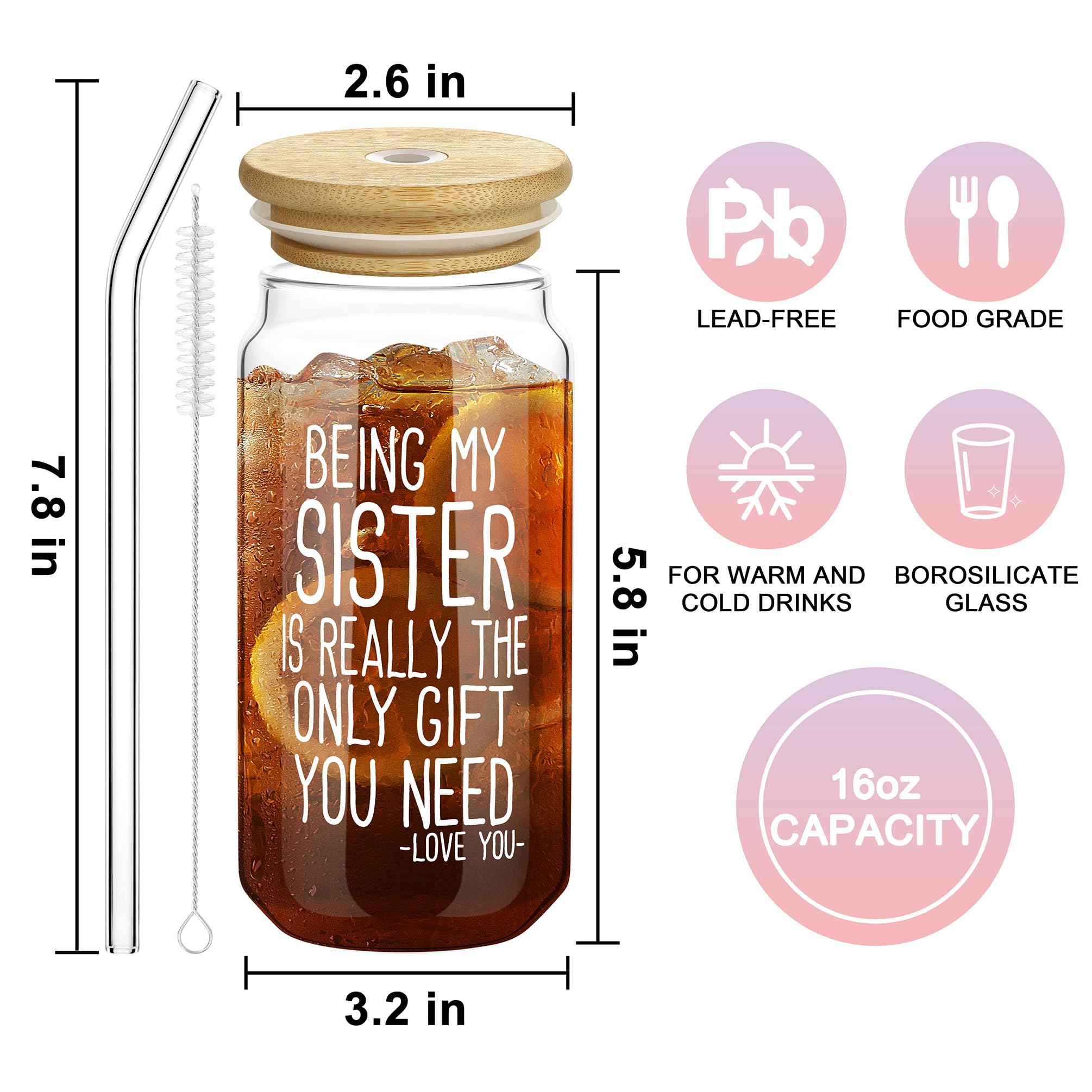 Sister Gifts Ideas, Birthday Gifts For Sister From Sisters, Sister Christmas Unique Gifts, Mothers Day Christmas Ideas Gifts For