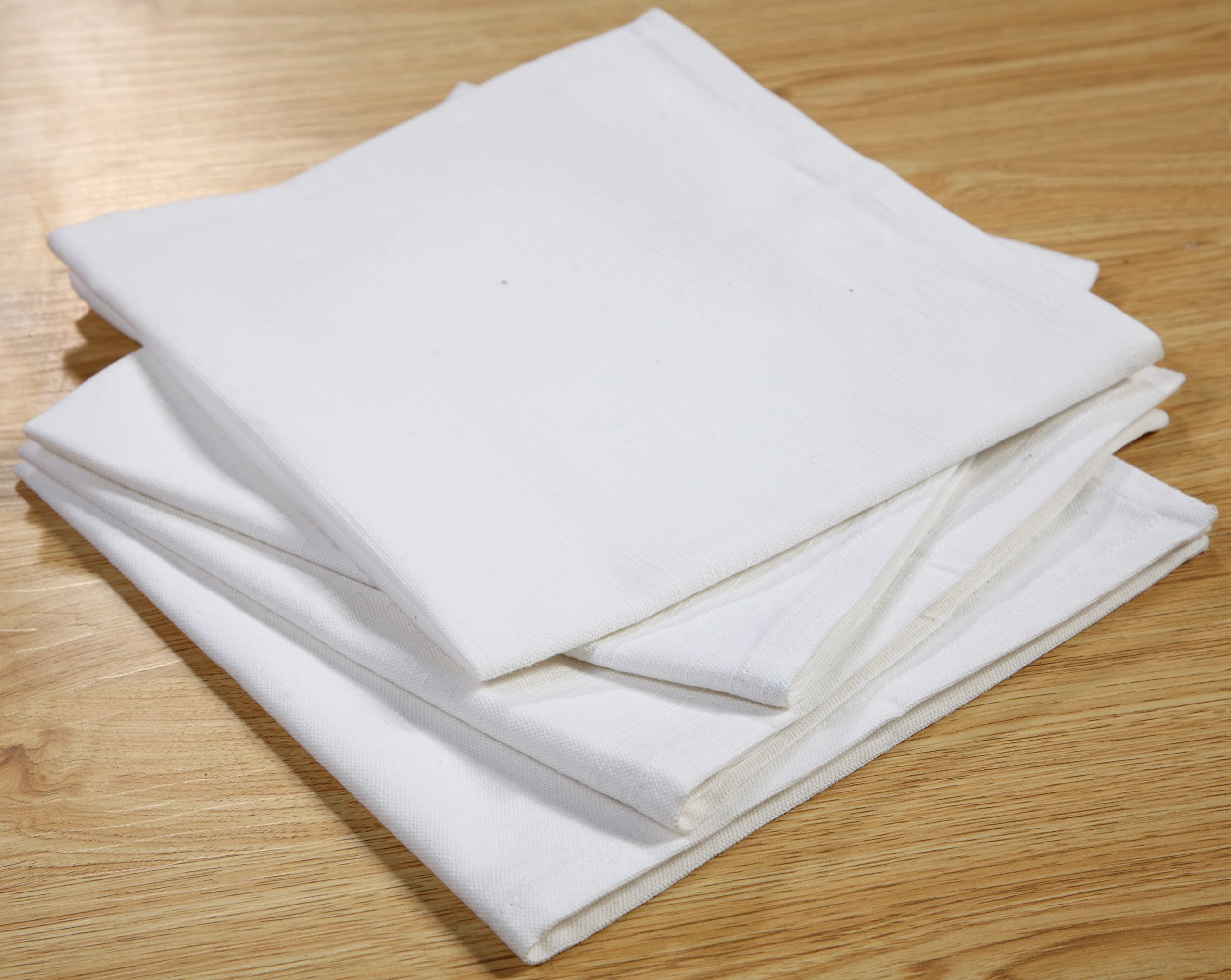 Gfi Linen Clubs Nice White Cloth Napkins,White Table Napkin Cloth,Everyday Cloth Napkin,100 Cotton Napkin18X18 White,Large Napki