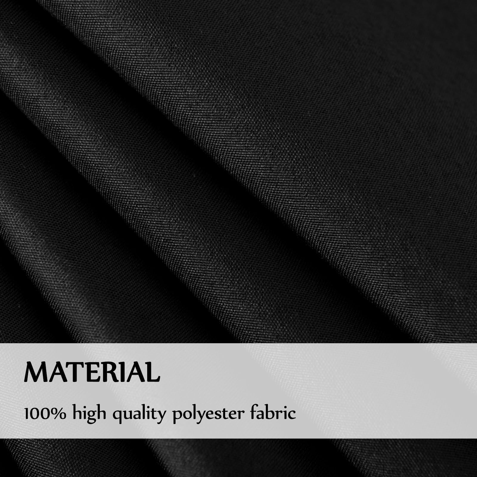 Aocoz Rectangular Tablecloths 90X132 Inch 2 Pack Black Polyester Table Cloths For Dining Table Banquets Buffet Parties And Weddi