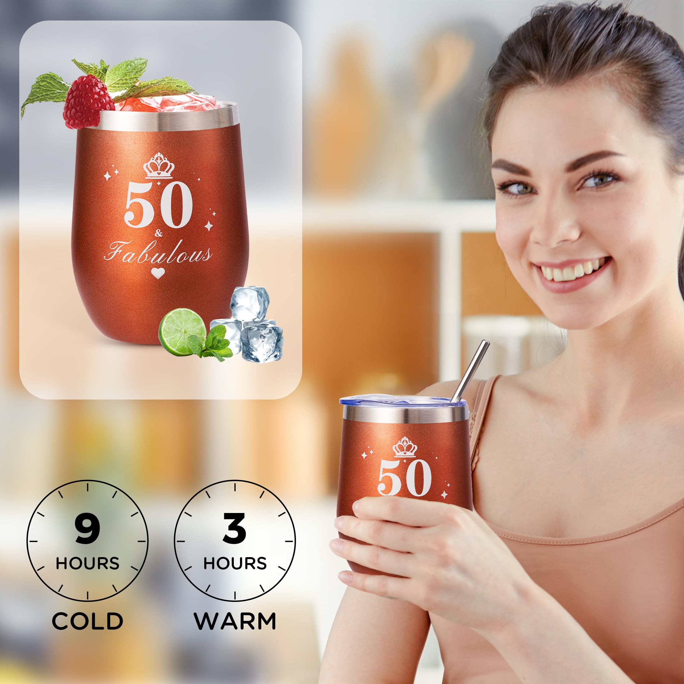 50Th Birthday Gifts For Women, 50 Year Old Unique Happy Birthday Gift For Her, Relaxation Spa Bath 50Th Birthday Gift Baskets Fo