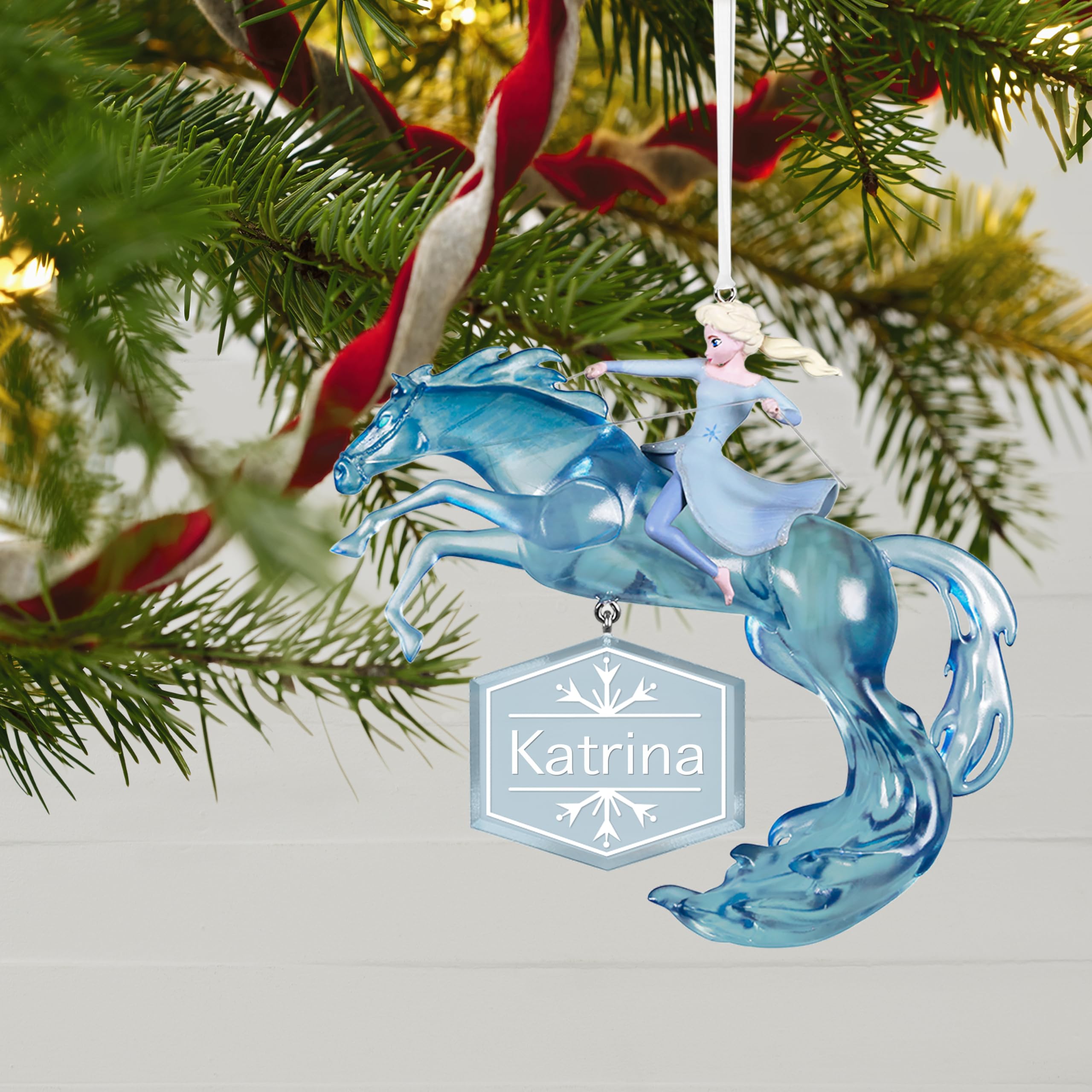 Hallmark Keepsake Personalized Christmas Ornament 2025, Disney Frozen 2 Elsa and Nokk, Gifts for Disney Fans