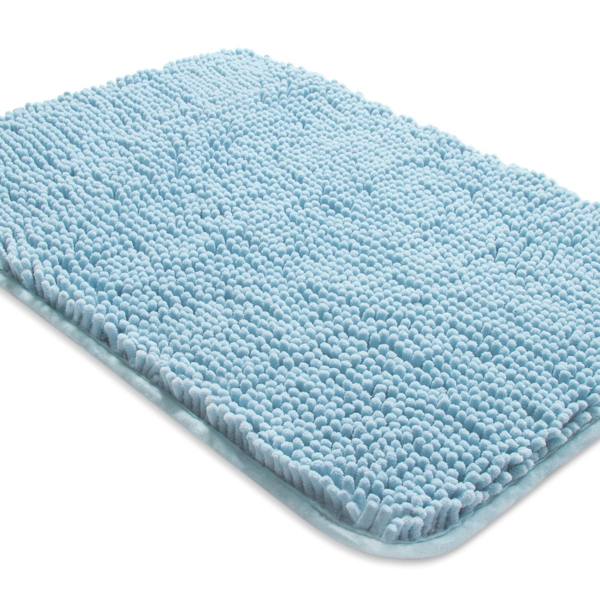 Yeaban Baby Blue Bathroom Rugs - Thick Chenille Bath Mats | Absorbent And Washable Bath Rug Non-Slip, Plush Rugs For Bathroom, K
