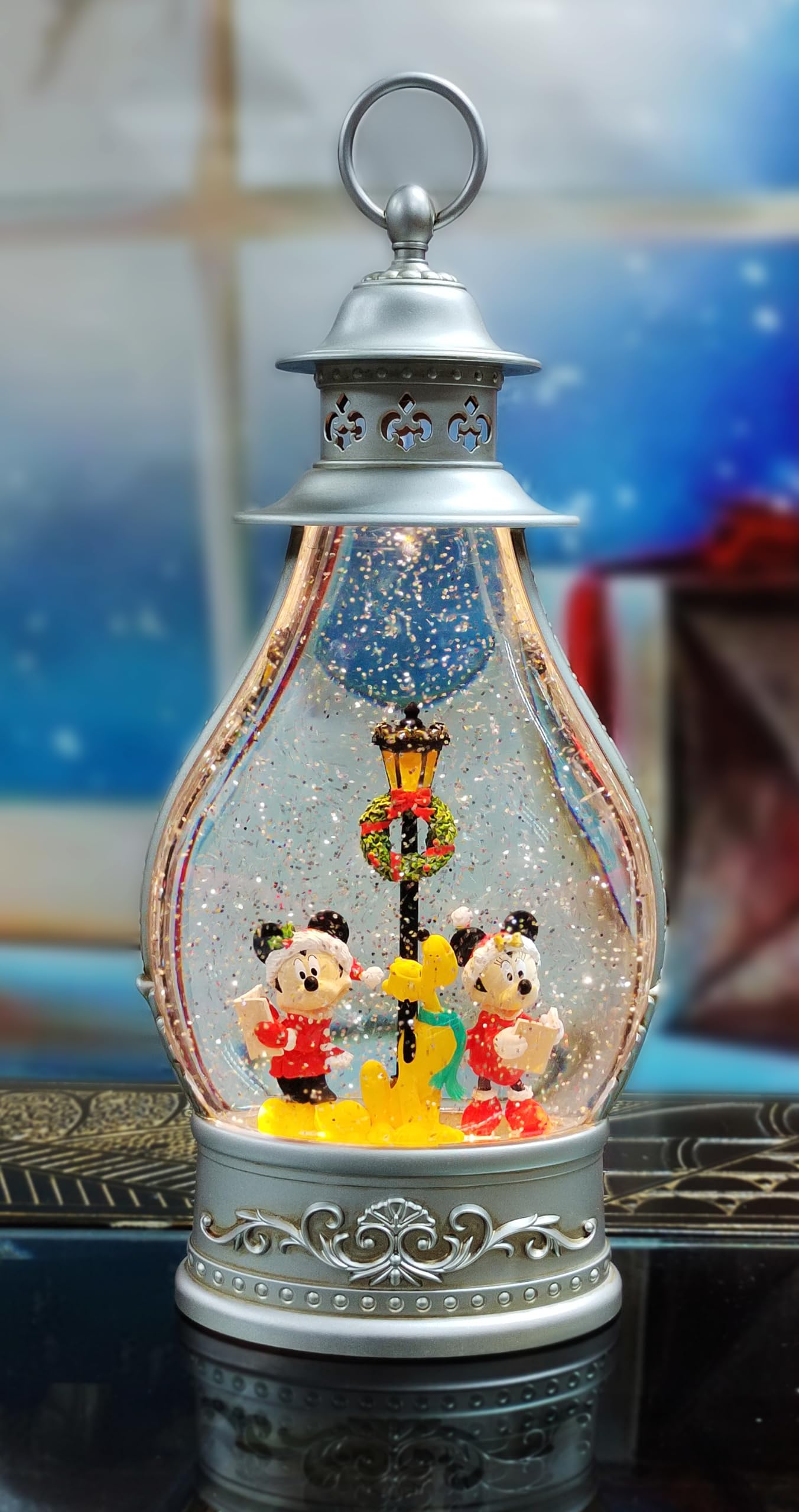 14 in H LED Holiday Disney Spinning Lantern